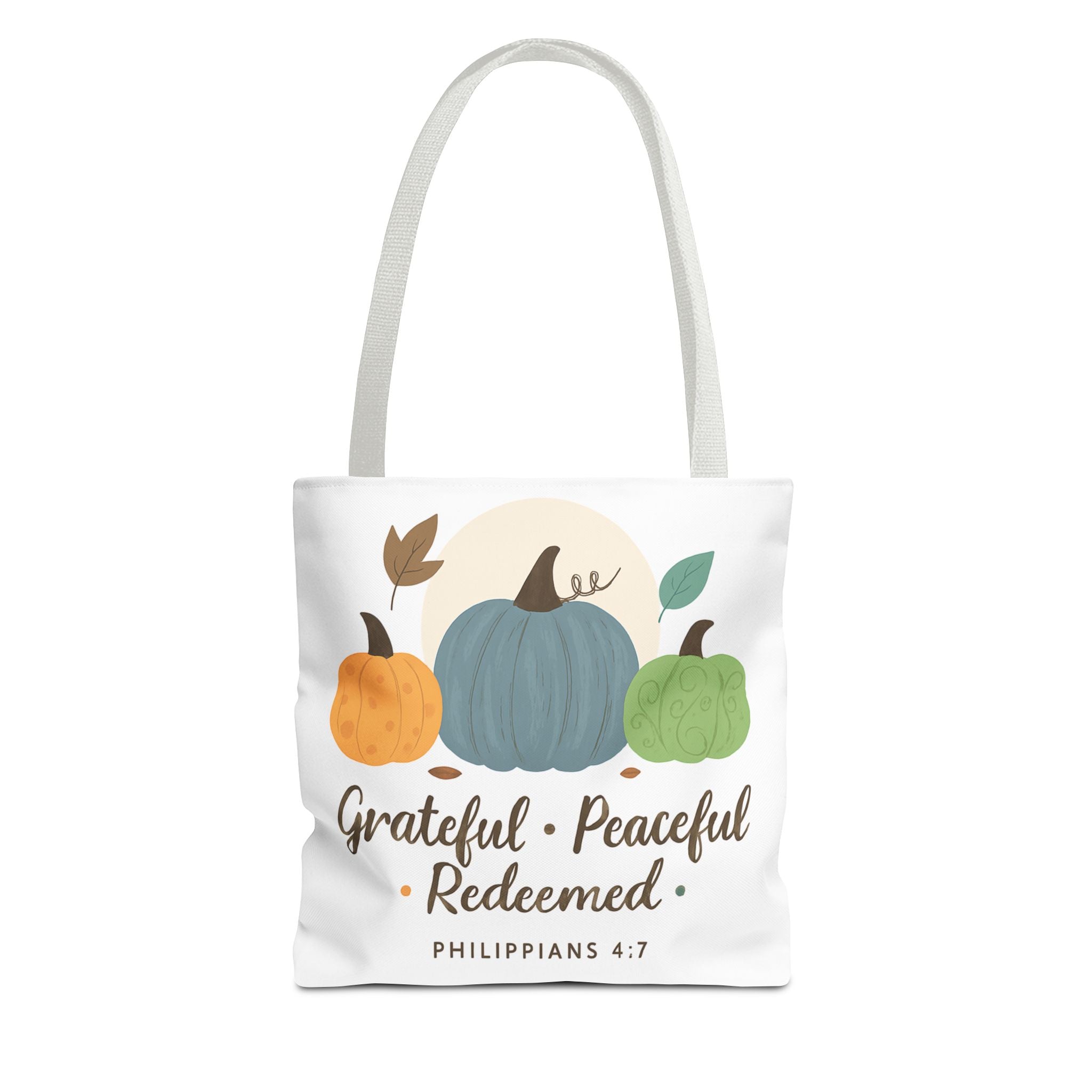 Grateful Tote Bag | Fall Decor, Thankfulness Gift, Bible Verse Bag, Inspirational Tote, Autumn Style