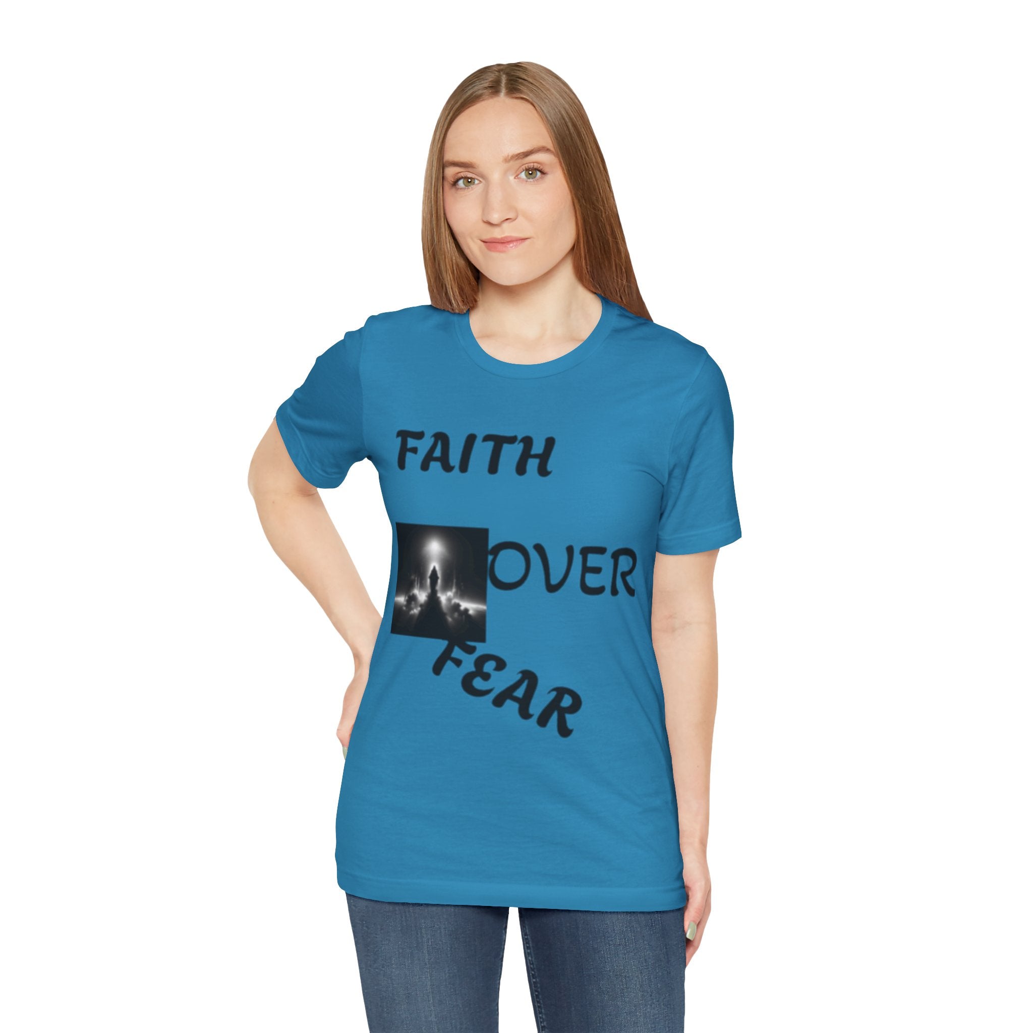 Faith Over Fear Unisex Jersey Tee - Inspirational Graphic T-Shirt