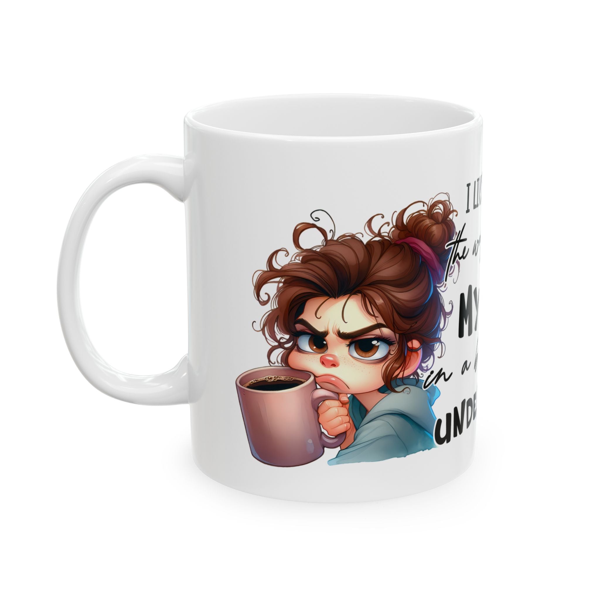Whimsical Ceramic Mug - "I Like People the Way I Like My Tea: Underwater" - Perfect for Tea Lovers