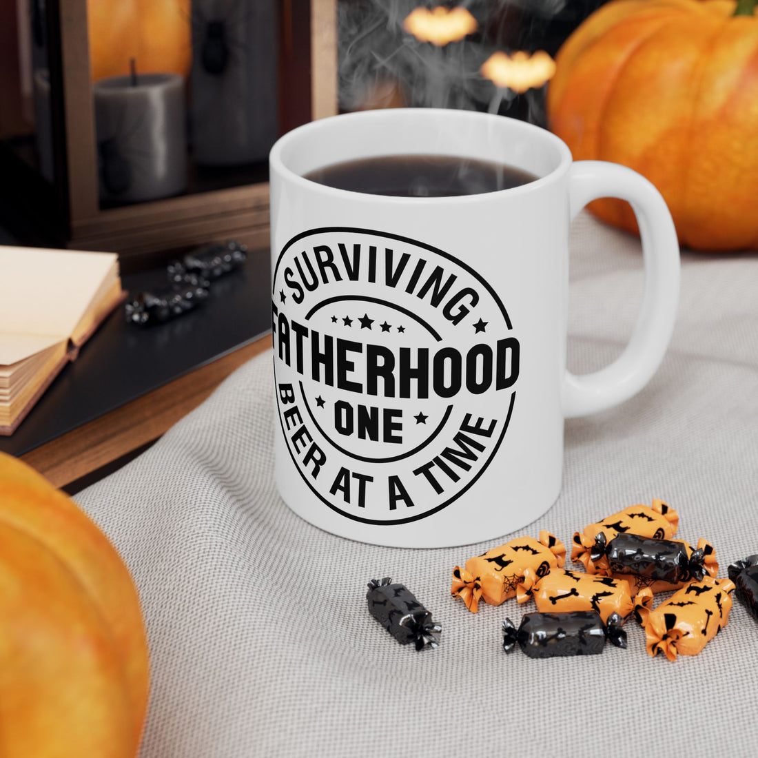 Surviving Fatherhood Ceramic Mug - Fun Gift for Dads (11oz, 15oz)