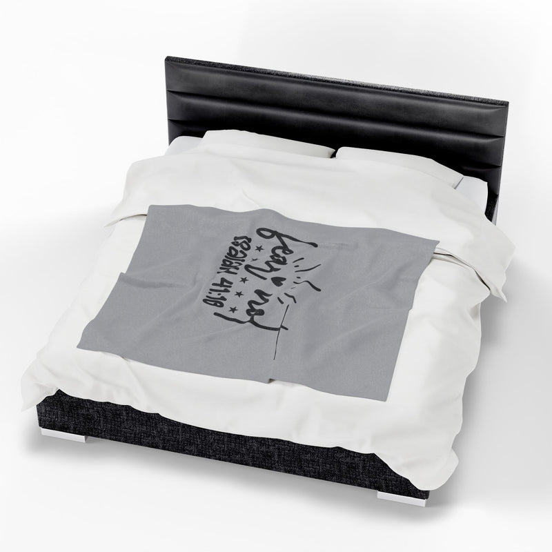 Fear Not Velveteen Plush Blanket - Inspirational Bible Verse for Comfort and Warmth