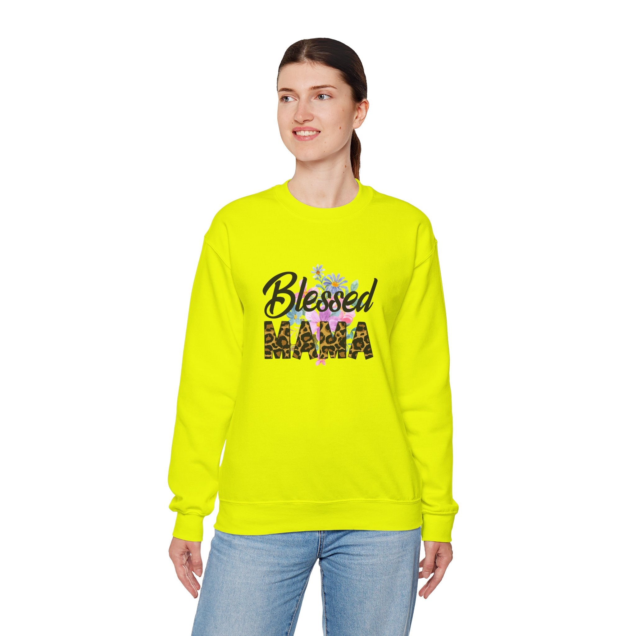 Blessed Mama Unisex Heavy Blend Crewneck Sweatshirt