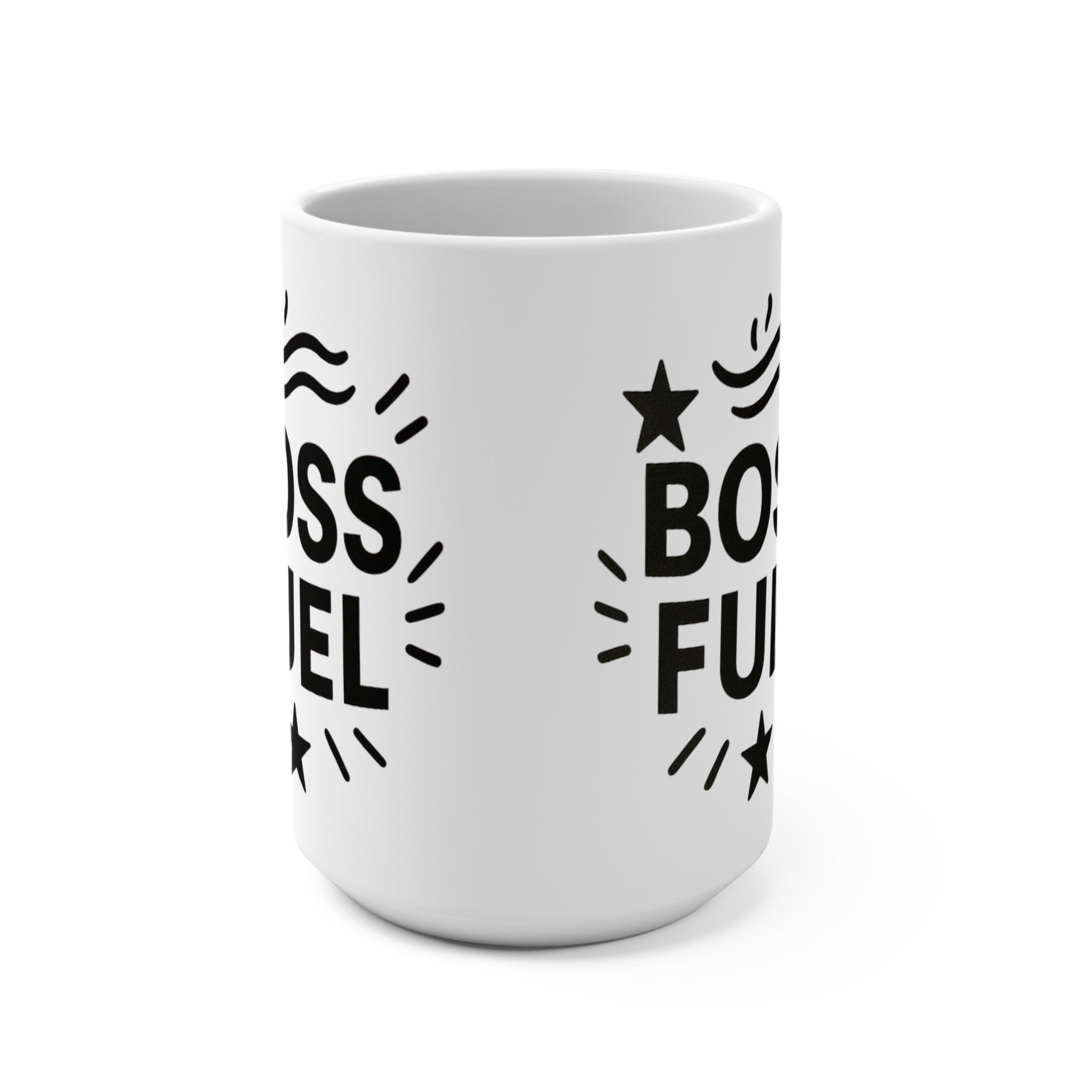 Boss Fuel Mug - Motivational Coffee Cup for Entrepreneurs & Bosses, Ideal for Office Gift, Work from Home, 15oz Inspirational Mug