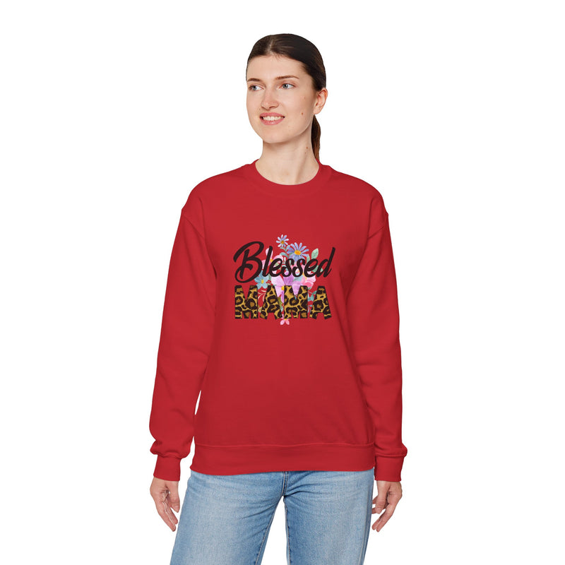 Blessed Mama Unisex Heavy Blend Crewneck Sweatshirt
