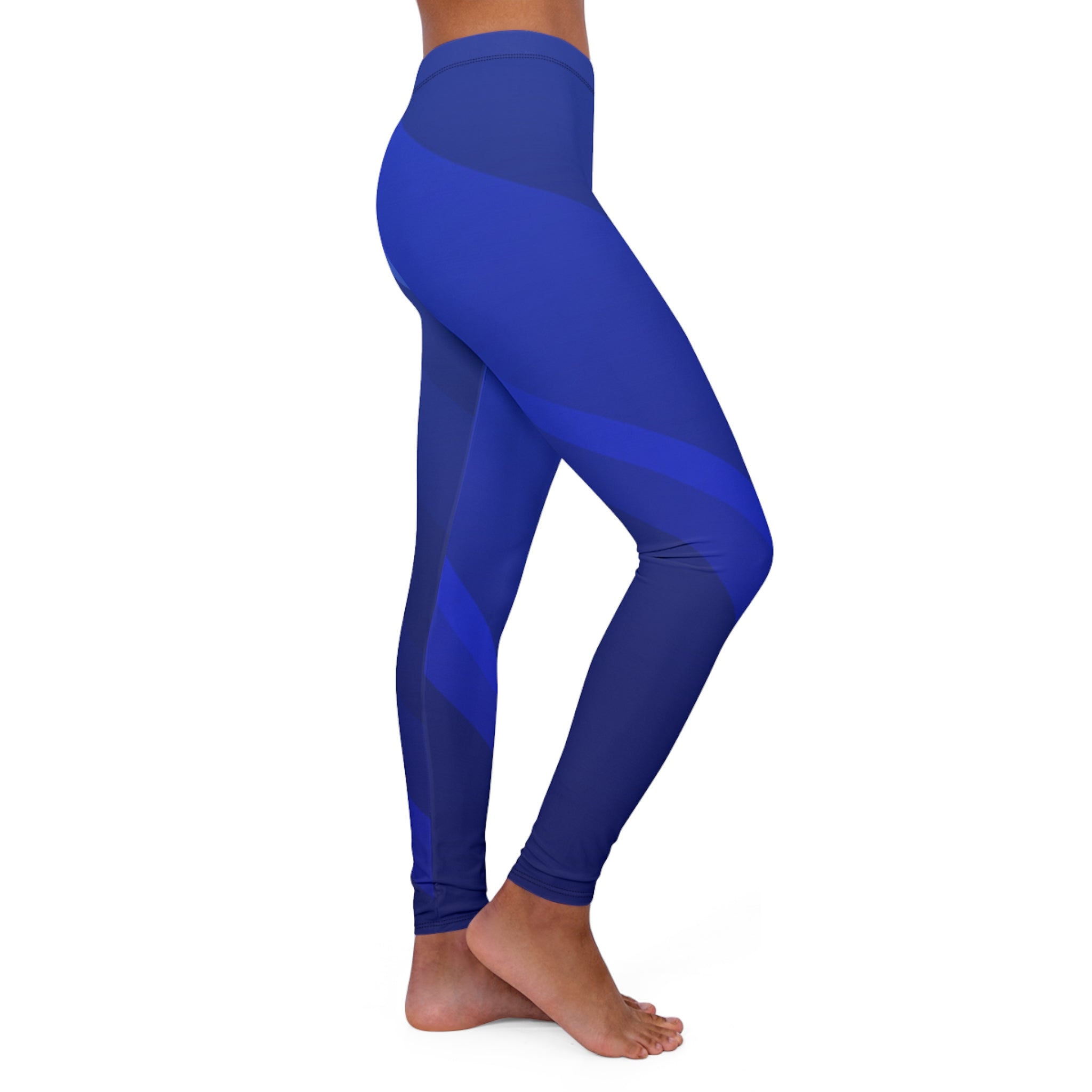 Blue Gradient Women's Spandex Leggings, Workout Leggings, Yoga Pants, Casual Wear, Activewear, Fitness Apparel
