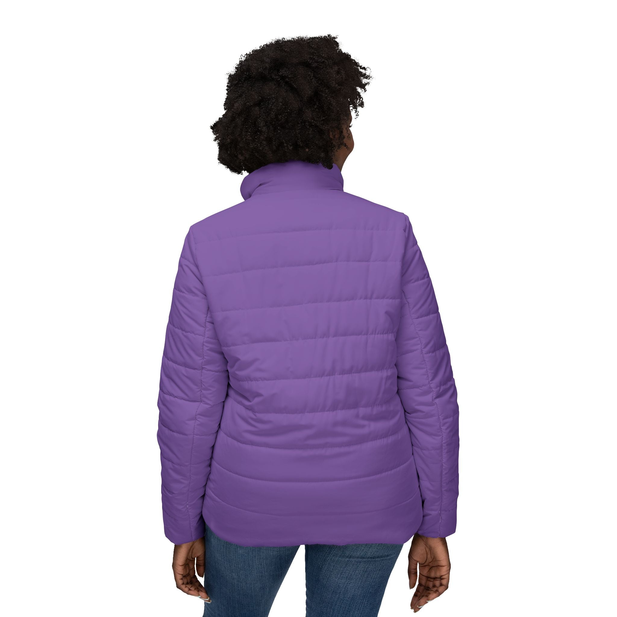 Purple Stylish Women’s Puffer Jacket, Cozy Winter Coat, Trendy Outerwear, Outdoor Fashion, Fall/Winter Essential