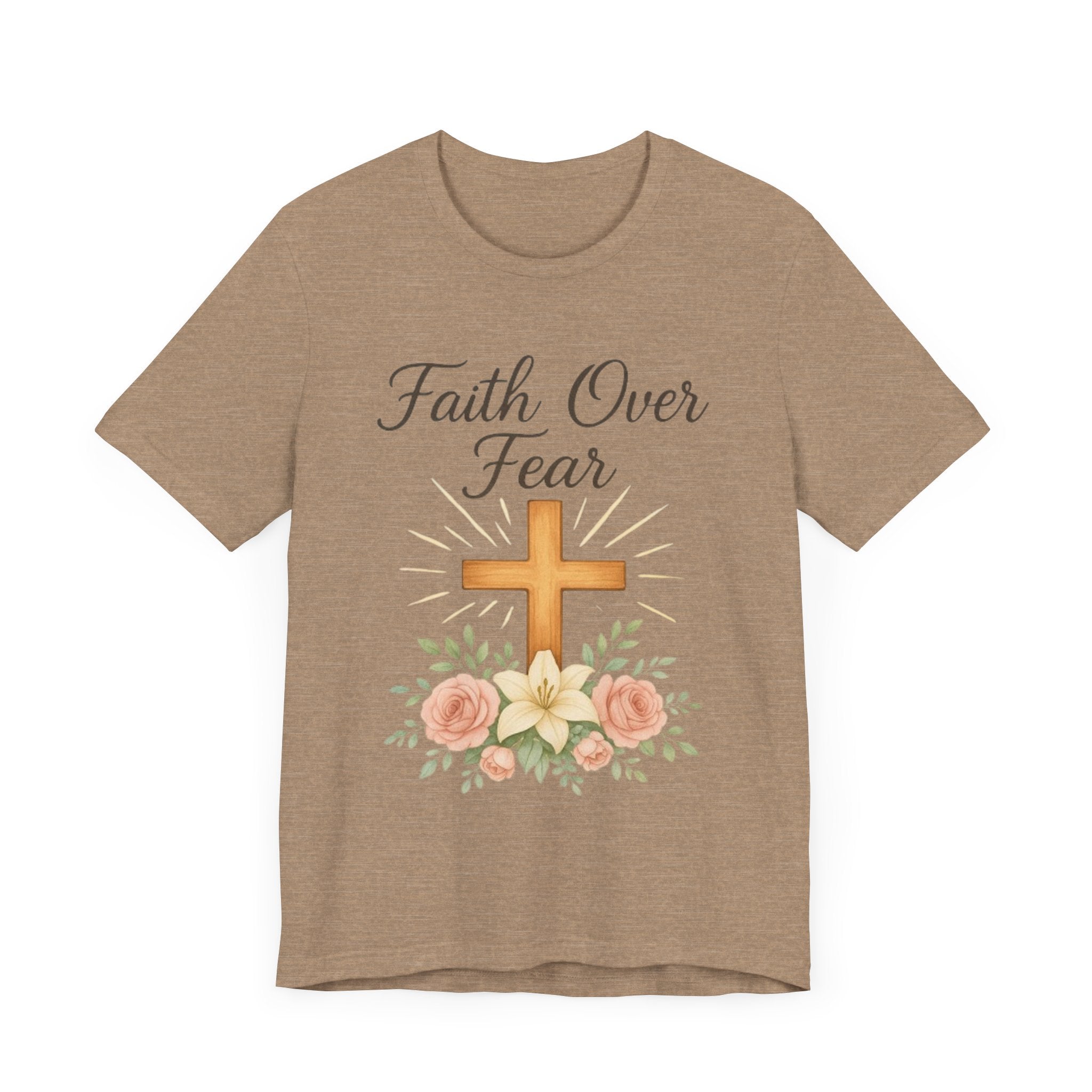 "Faith Over Fear" Inspirational T-Shirt, religious apparel