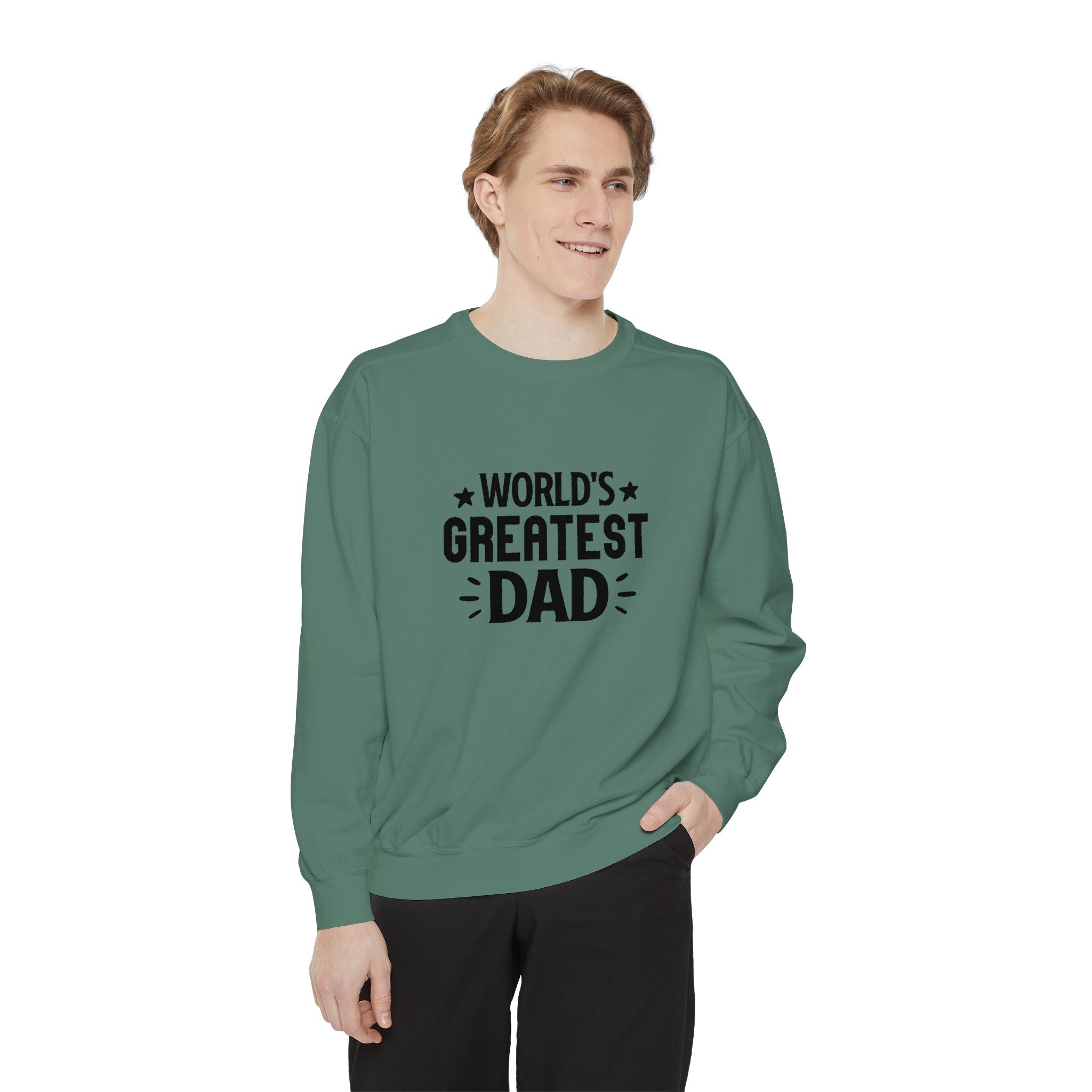 World's Greatest Dad Sweatshirt | Unisex Garment-Dyed Gift for Father's Day
