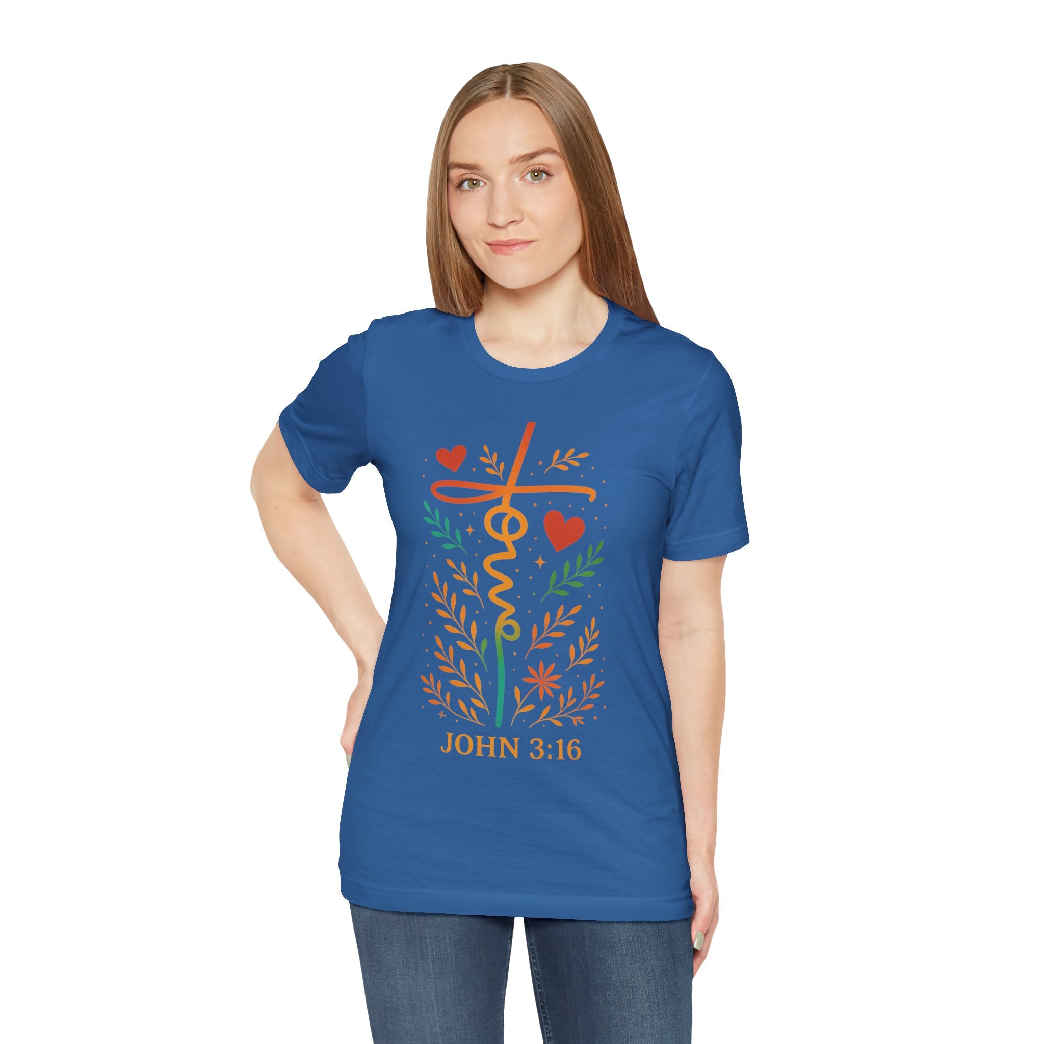 Faith-Inspired Unisex Tee: John 3:16, Christian Gift, Graphic T-Shirt, Religious Apparel, Inspirational Wear