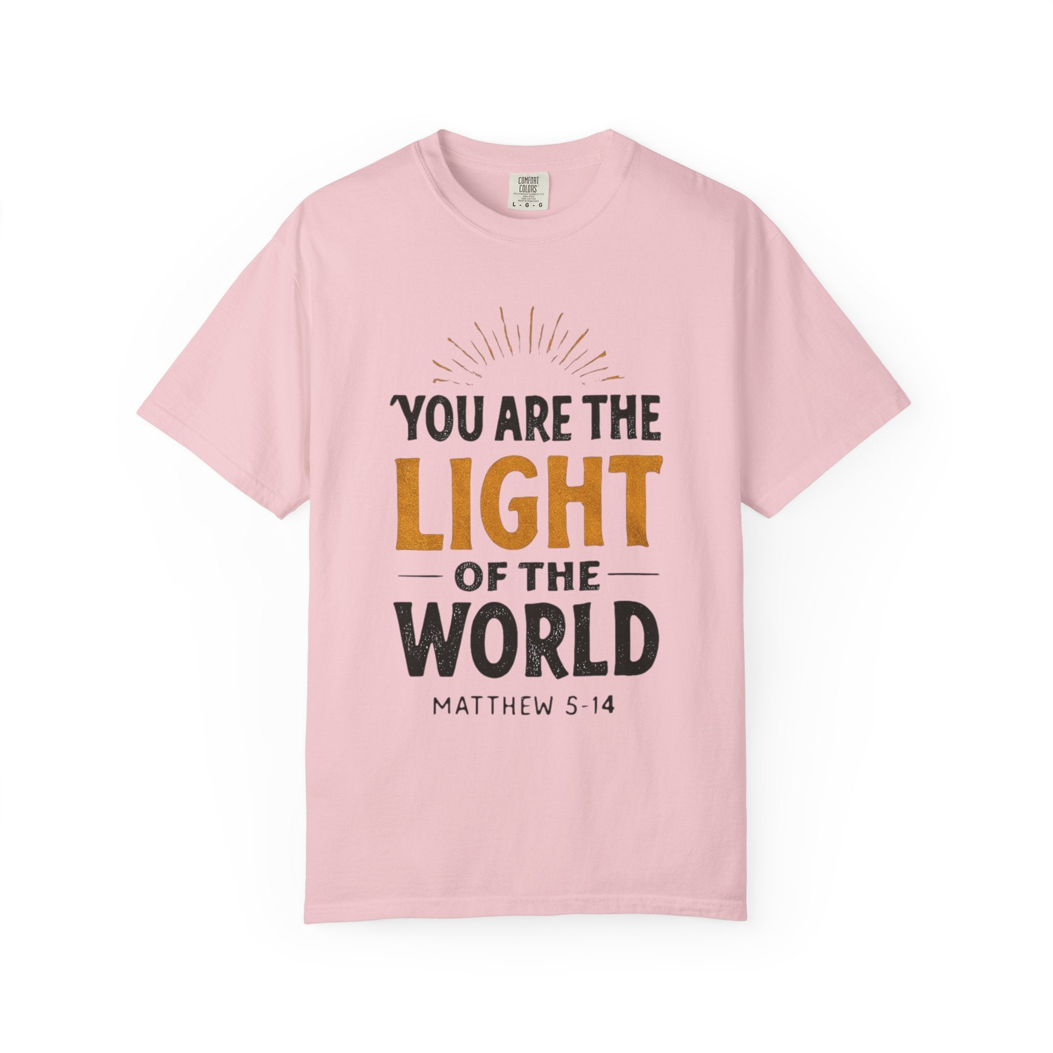 Inspirational T-Shirt with 'You Are the Light of the World' Design, Motivational Tee for Faith, Spiritual Gifts, Religious Apparel, [...]