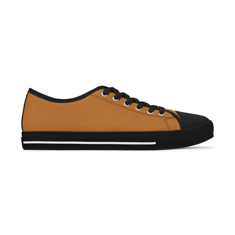 Light Brown Stylish Women's Low Top Sneakers - Casual, Comfortable, Everyday Wear, Perfect for Summer, Striped Sneakers, Trendy Footwear