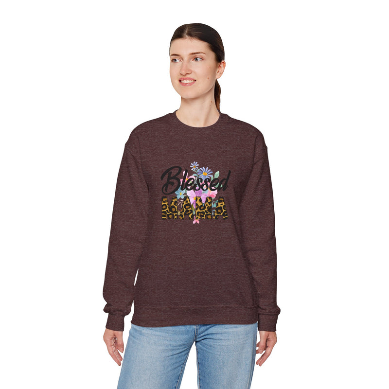 Blessed Mama Unisex Heavy Blend Crewneck Sweatshirt