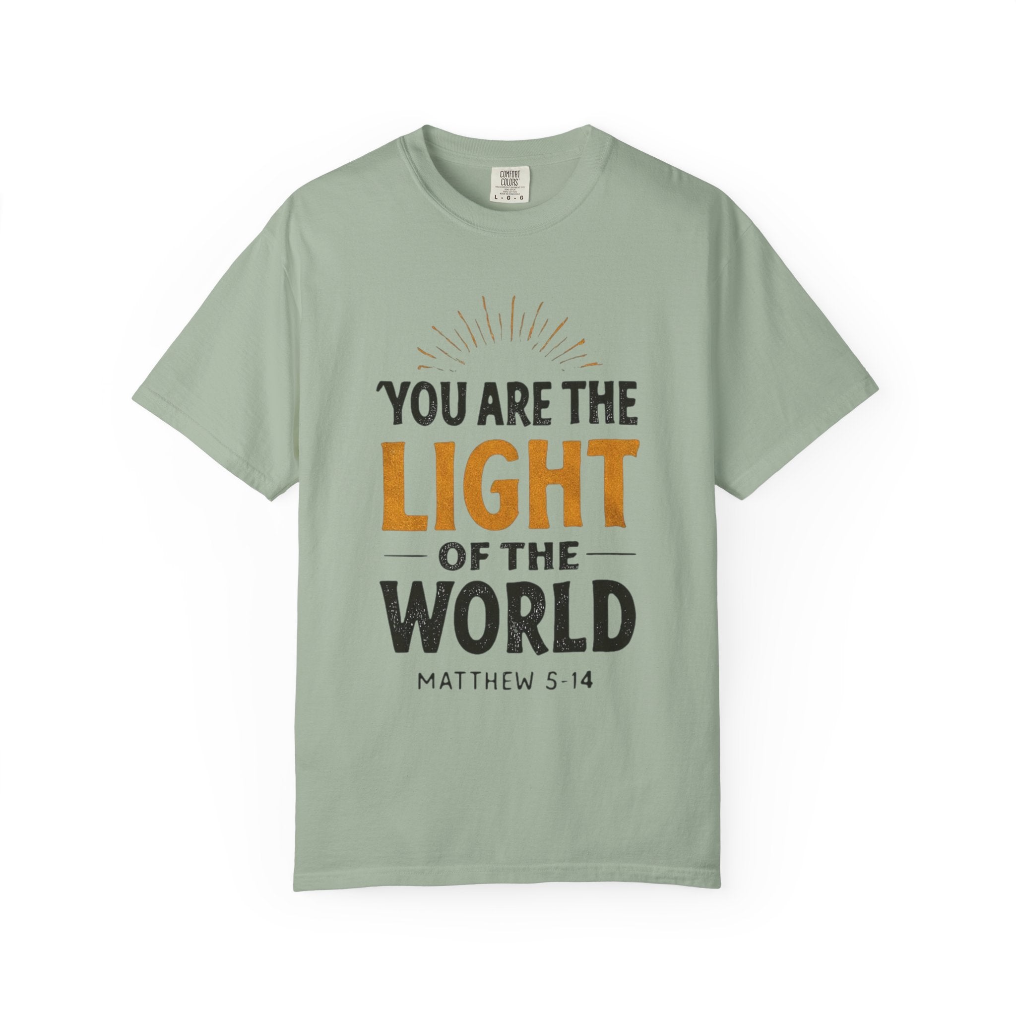 Inspirational T-Shirt with 'You Are the Light of the World' Design, Motivational Tee for Faith, Spiritual Gifts, Religious Apparel, [...]