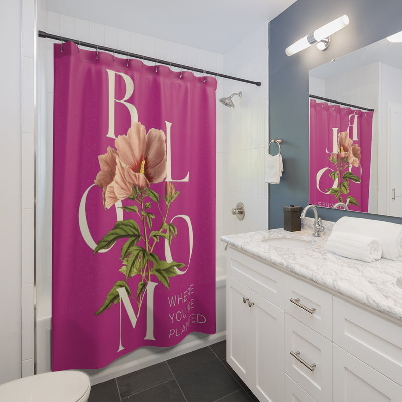 Copy of Blue Bloom Where You're Planted Shower Curtain, Floral Bathroom Decor, Boho Home Decor, Gift for Flower Lovers, Unique Bathroom Makeover