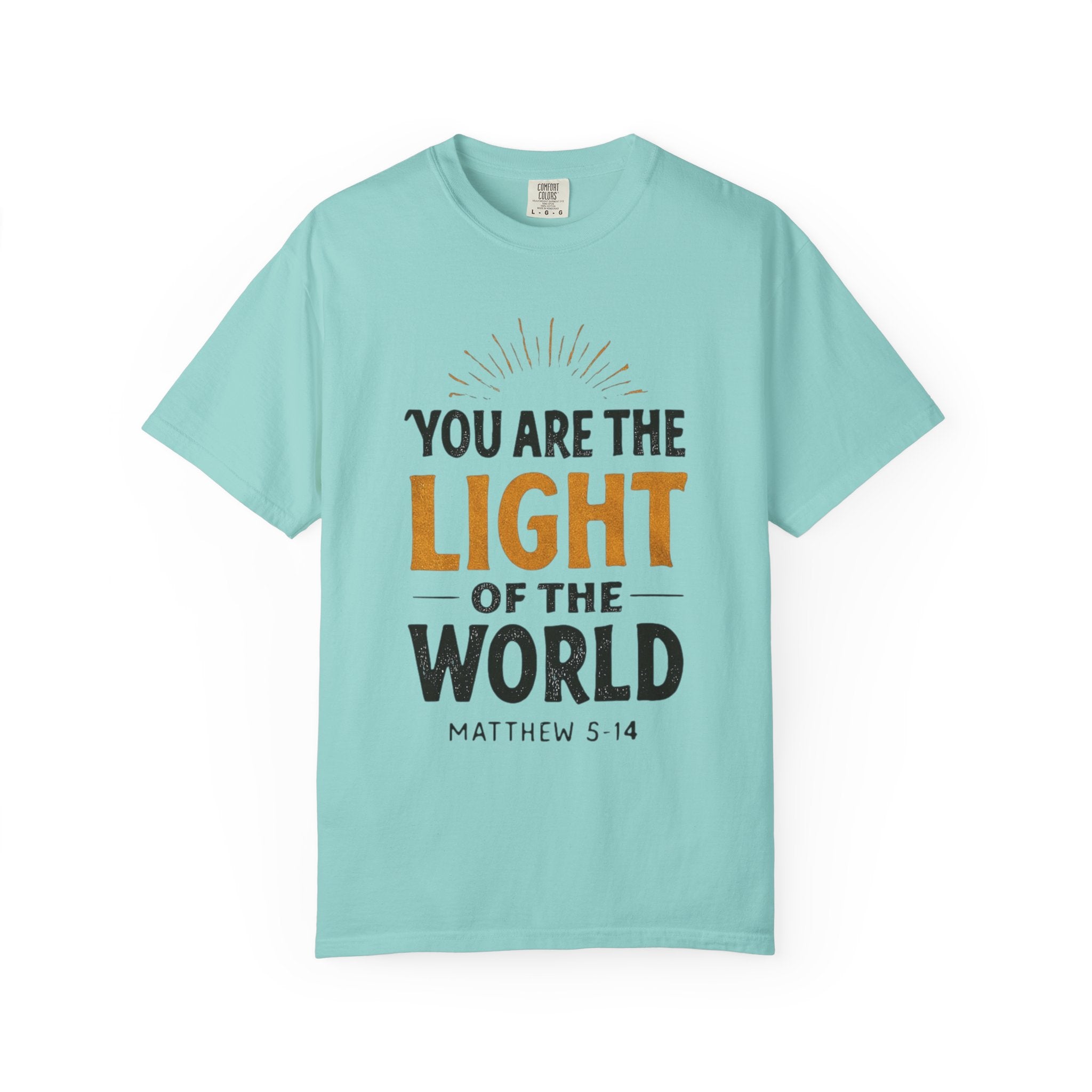 Inspirational T-Shirt with 'You Are the Light of the World' Design, Motivational Tee for Faith, Spiritual Gifts, Religious Apparel, [...]