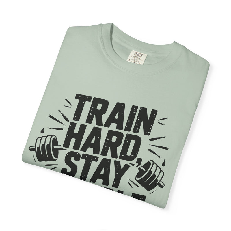 Unisex Gym Motivation T-Shirt - "Train Hard, Stay Humble"