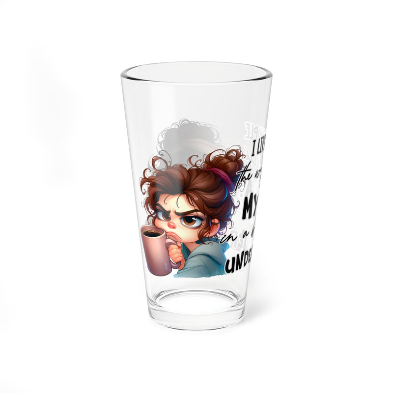 Funny 16oz Mixing Glass - 'I Like People The Way I Like My Tea... Underwater'