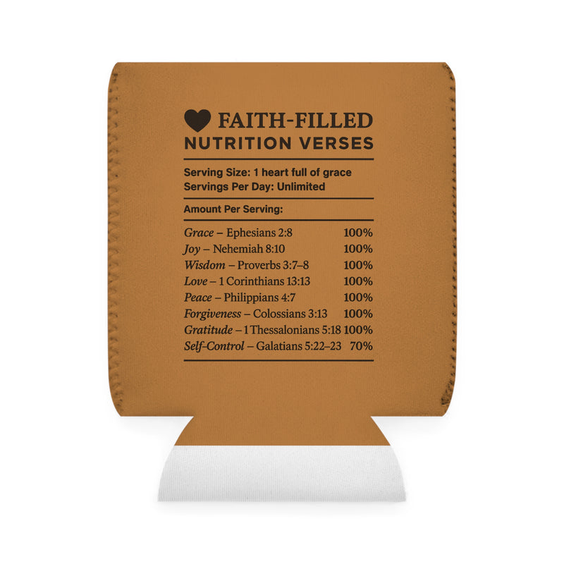 Faith-Filled Can Cooler Sleeve, Inspirational Beverage Holder, Christian Gift, Warm Weather Essential, Summer Party Accessory