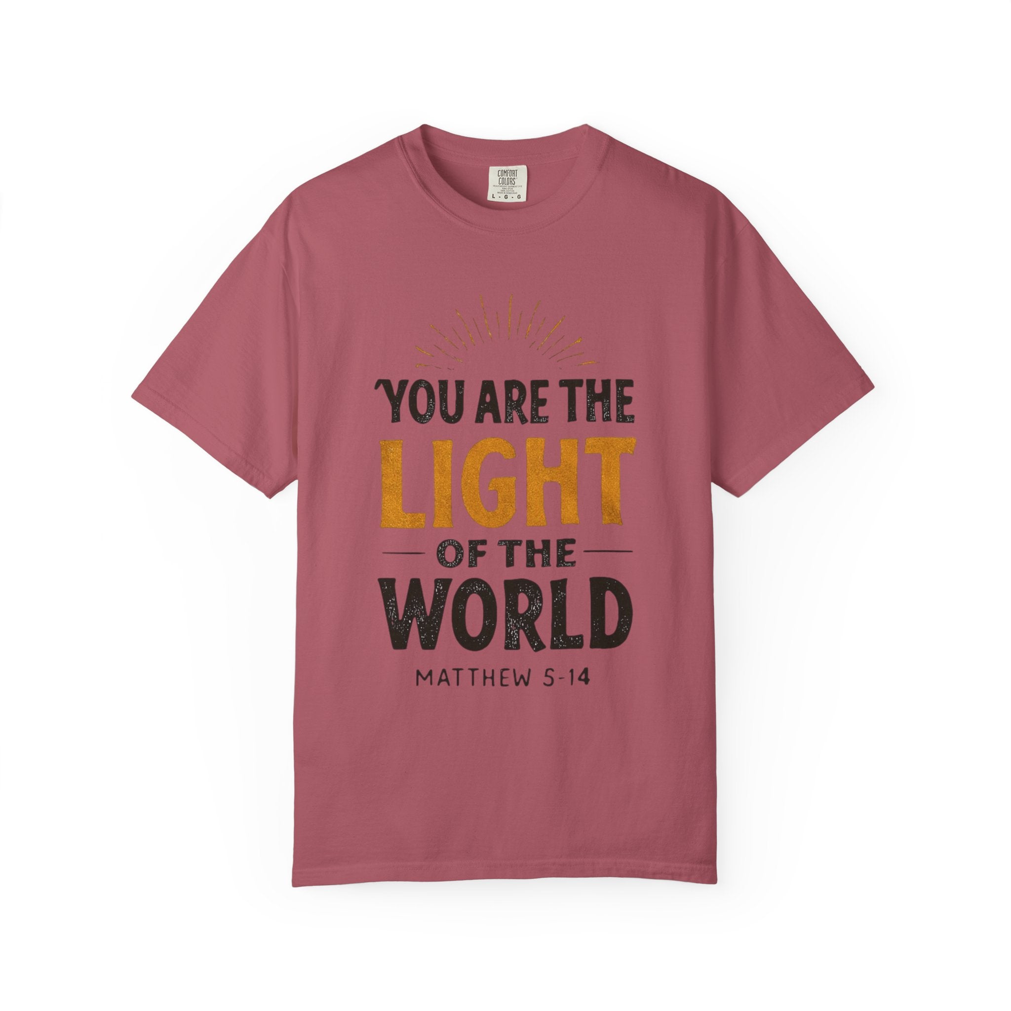 Inspirational T-Shirt with 'You Are the Light of the World' Design, Motivational Tee for Faith, Spiritual Gifts, Religious Apparel, [...]