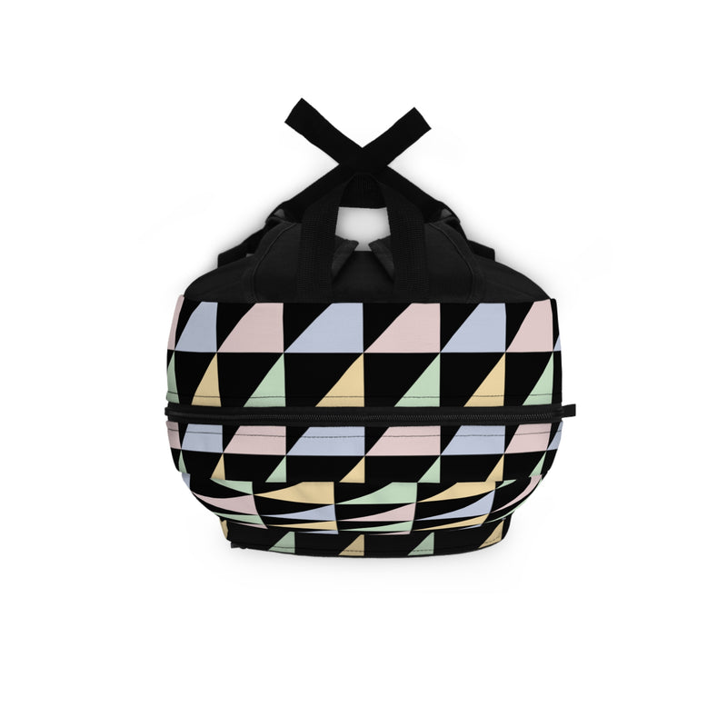 Stylish Geometric Backpack with Colorful Triangles, Trendy School Bag, Travel Backpack, Casual Daypack, Perfect Gift for Students