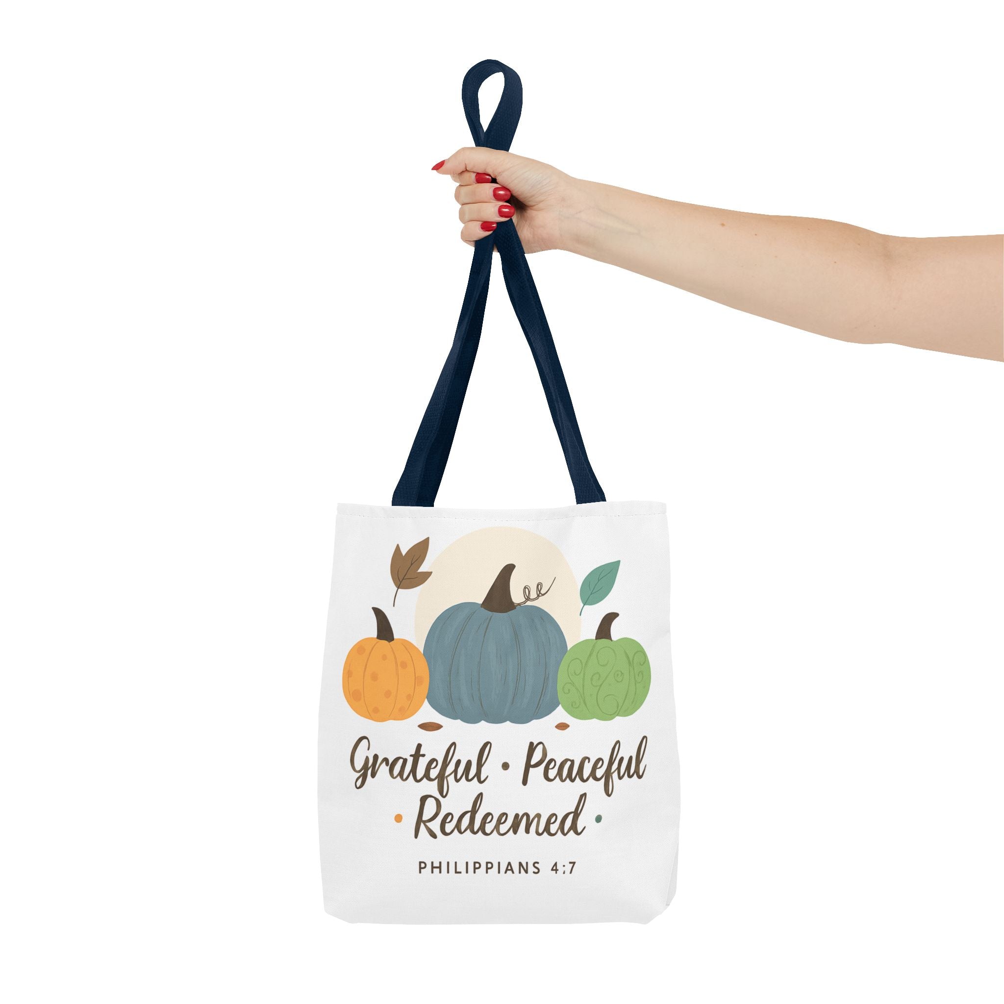Grateful Tote Bag | Fall Decor, Thankfulness Gift, Bible Verse Bag, Inspirational Tote, Autumn Style