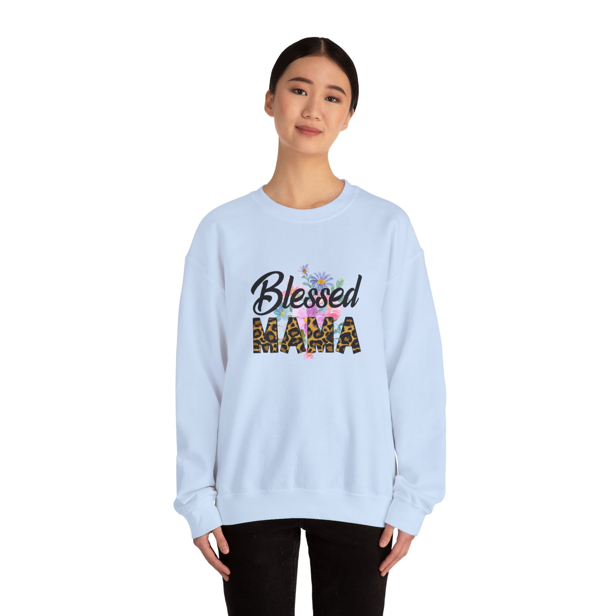 Blessed Mama Unisex Heavy Blend Crewneck Sweatshirt