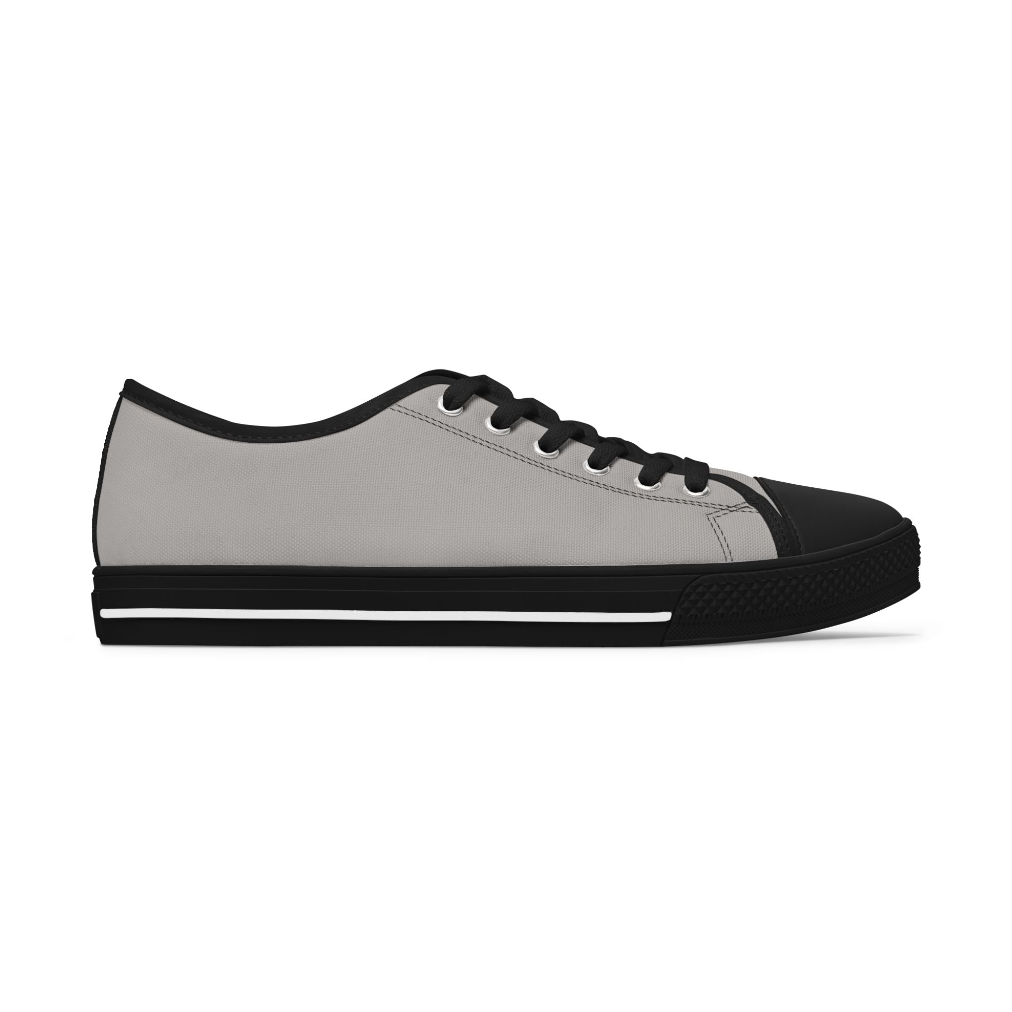 Grey Stylish Women's Low Top Sneakers - Casual, Comfortable, Everyday Wear, Perfect for Summer, Striped Sneakers, Trendy Footwear