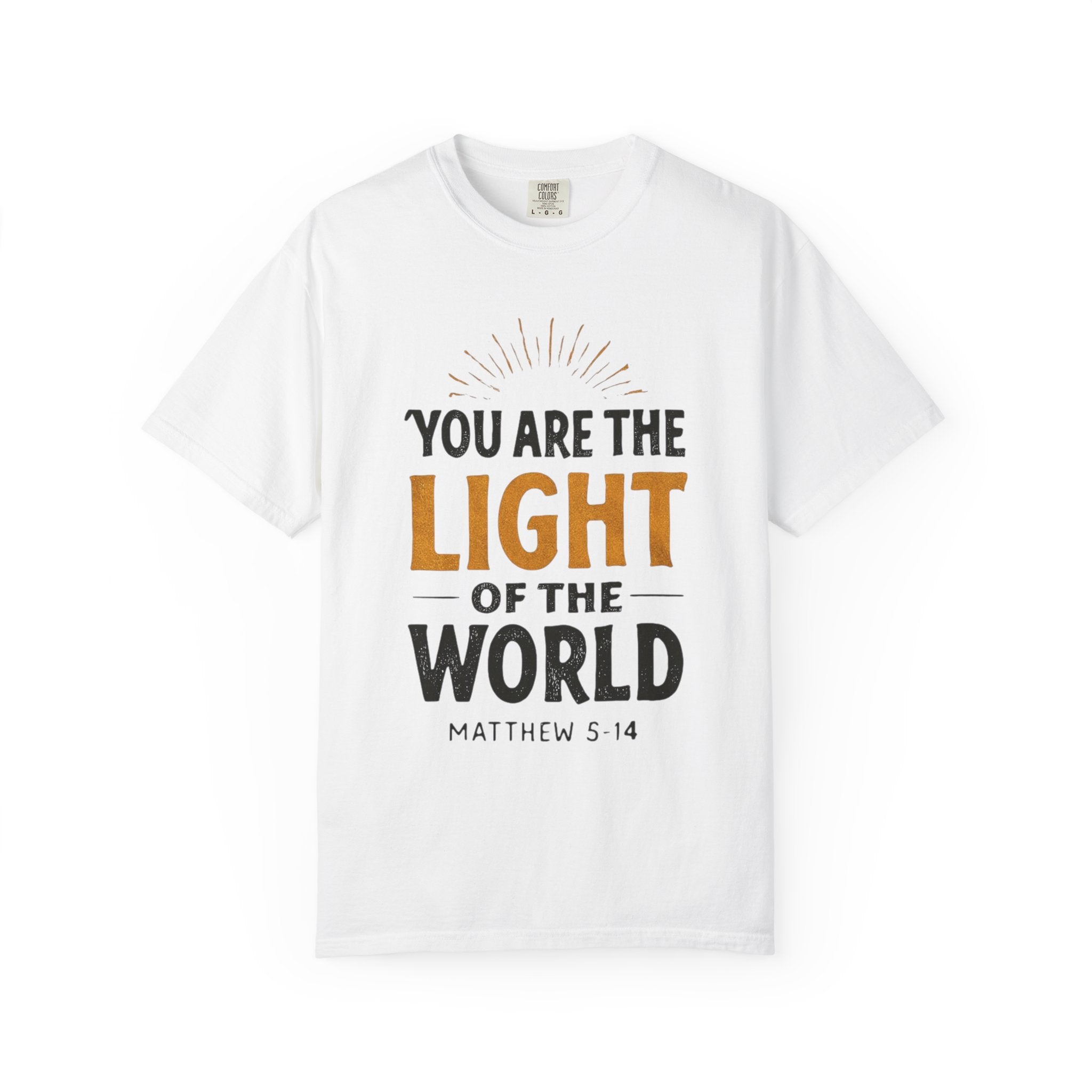 Inspirational T-Shirt with 'You Are the Light of the World' Design, Motivational Tee for Faith, Spiritual Gifts, Religious Apparel, [...]