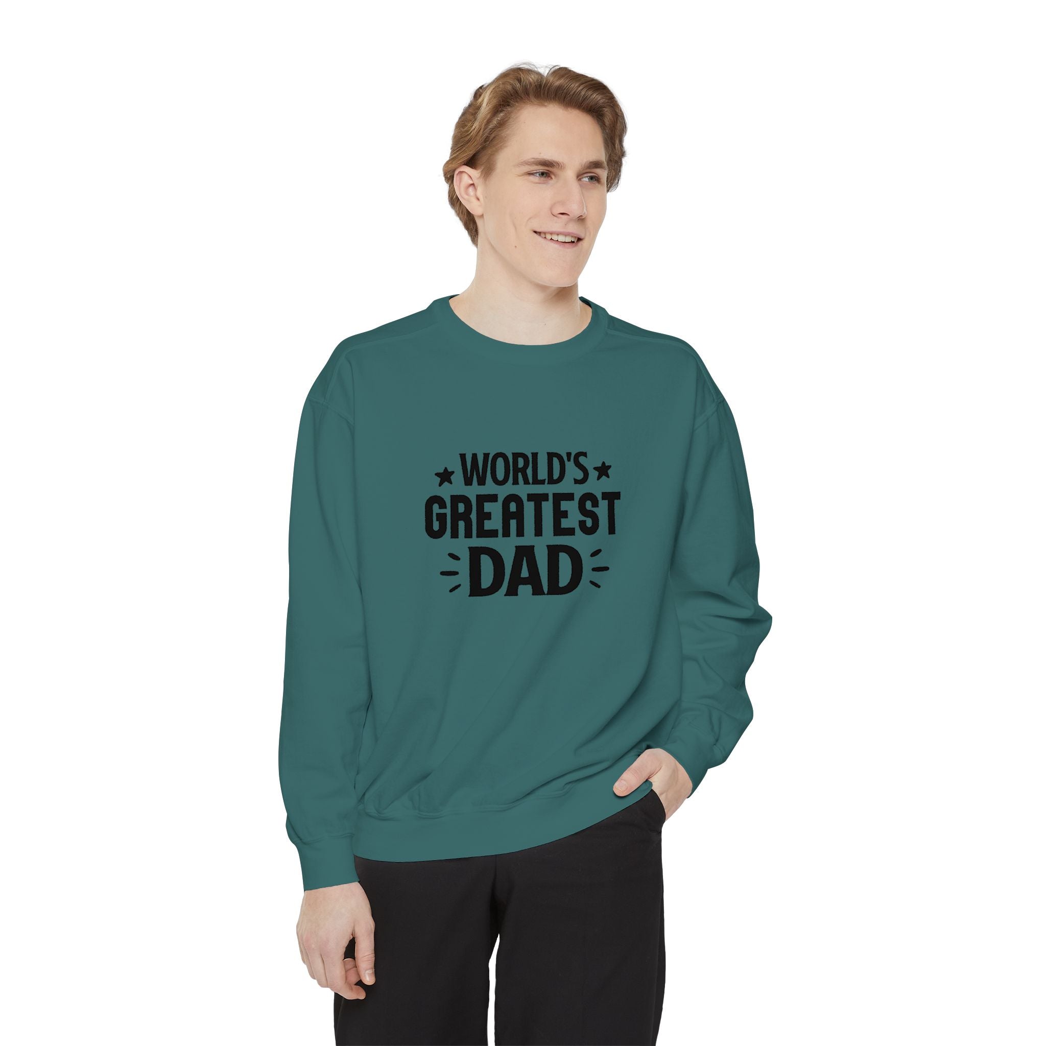 World's Greatest Dad Sweatshirt | Unisex Garment-Dyed Gift for Father's Day