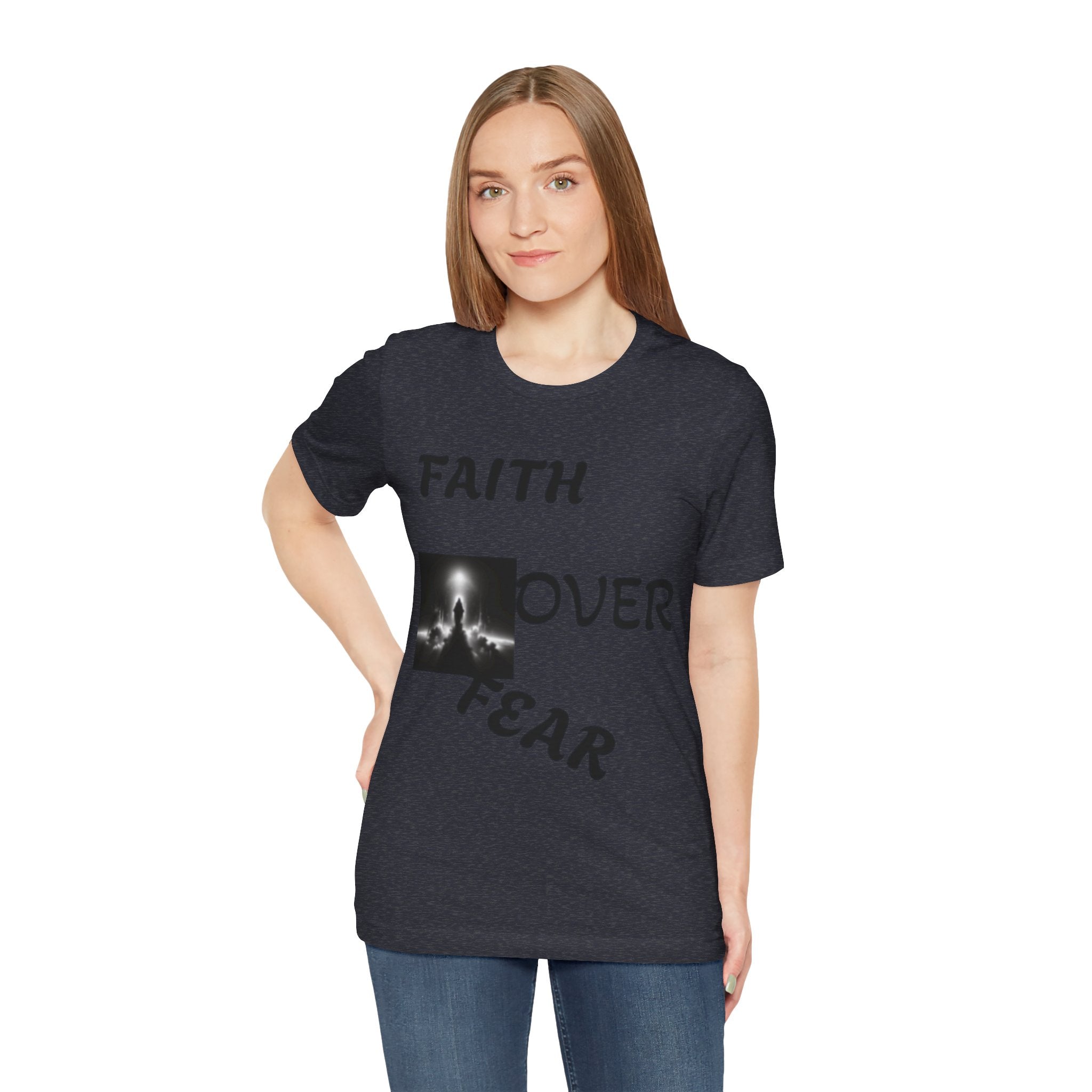 Faith Over Fear Unisex Jersey Tee - Inspirational Graphic T-Shirt