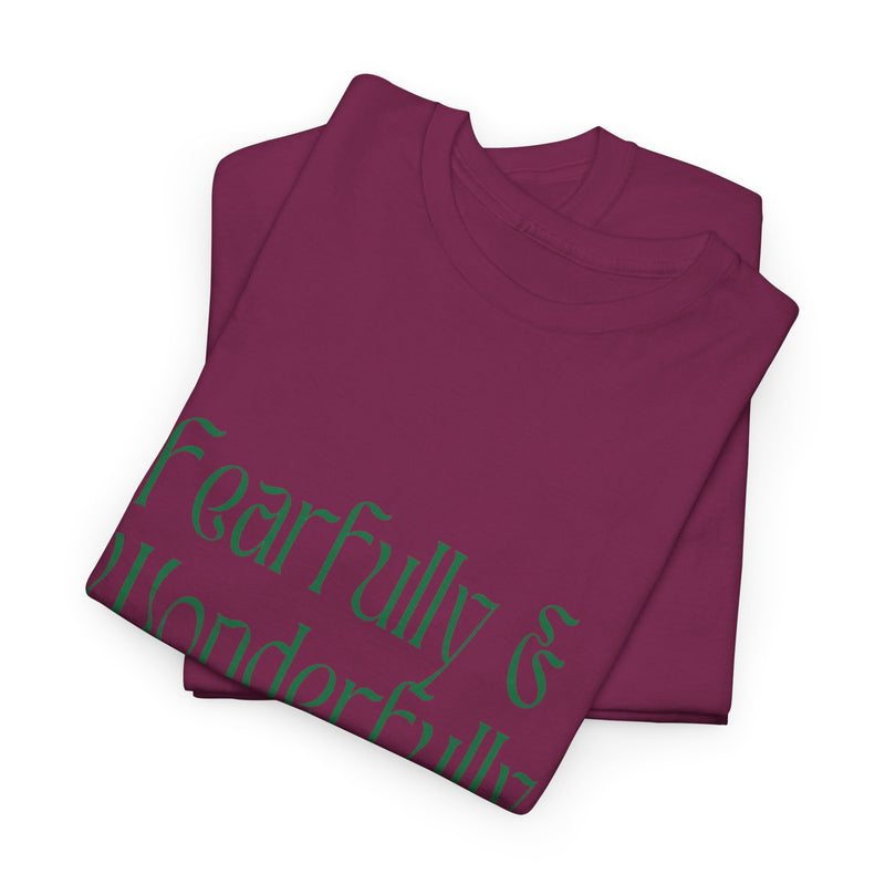 Fearfully & Wonderfully Made Unisex Cotton Tee – Inspirational Floral T-Shirt