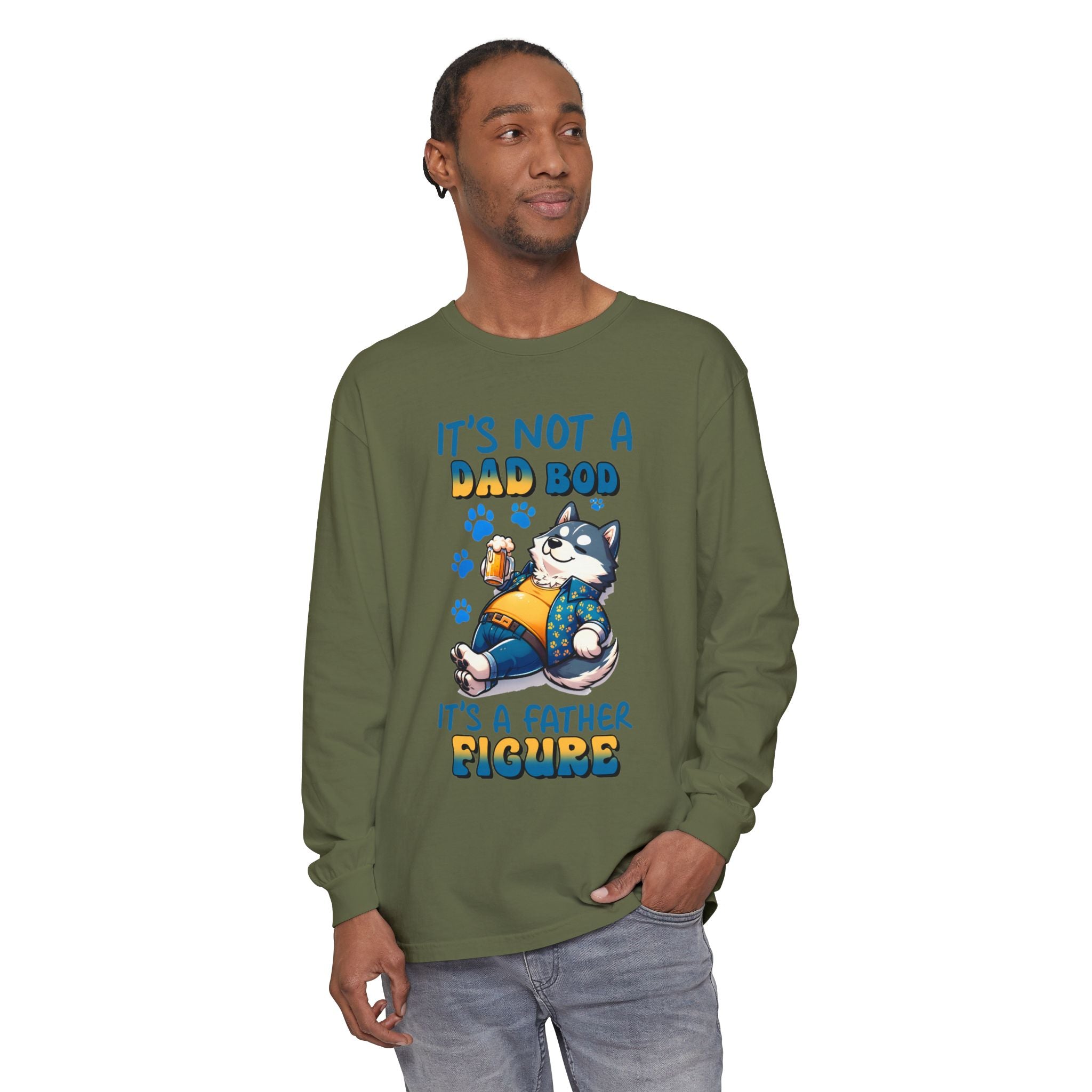 Funny Dad Bod Long Sleeve T-Shirt - It's Not a Dad Bod, It's a Father Figure