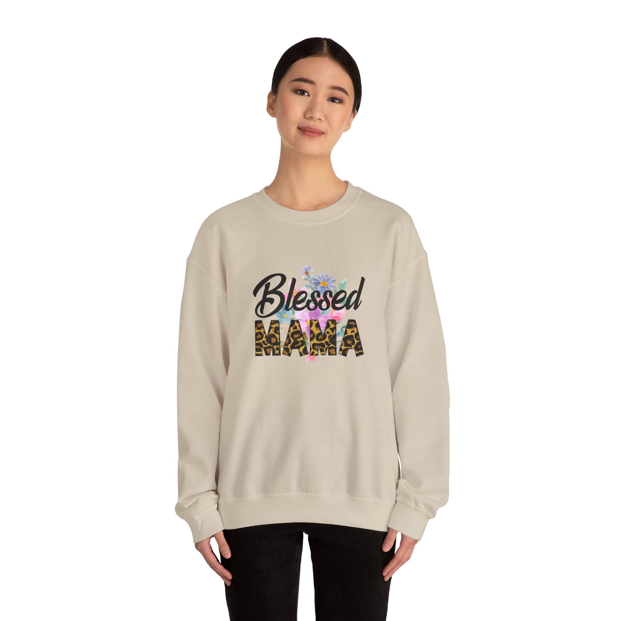 Blessed Mama Unisex Heavy Blend Crewneck Sweatshirt