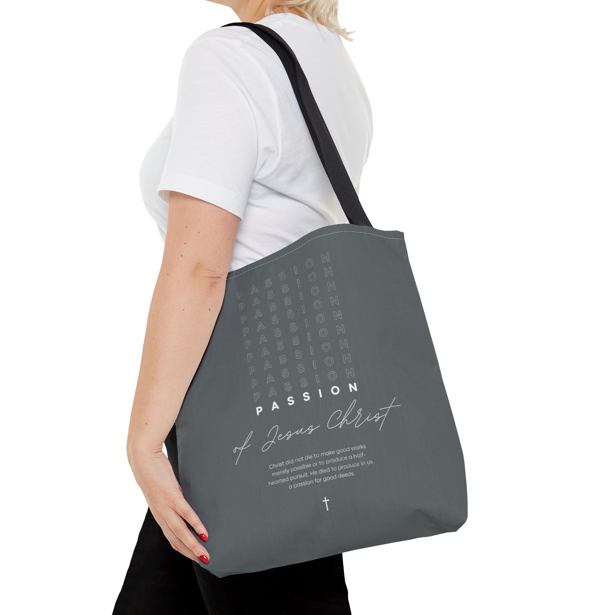Faith-Inspired Tote Bag, Christian Gift Bag, Inspirational Shopper, Religious Quote Tote, Versatile Everyday Use
