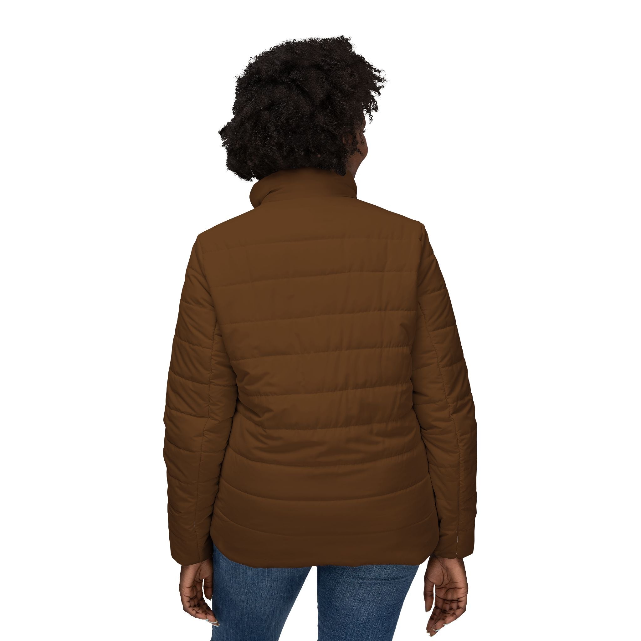Brown Stylish Women’s Puffer Jacket, Cozy Winter Coat, Trendy Outerwear, Outdoor Fashion, Fall/Winter Essential