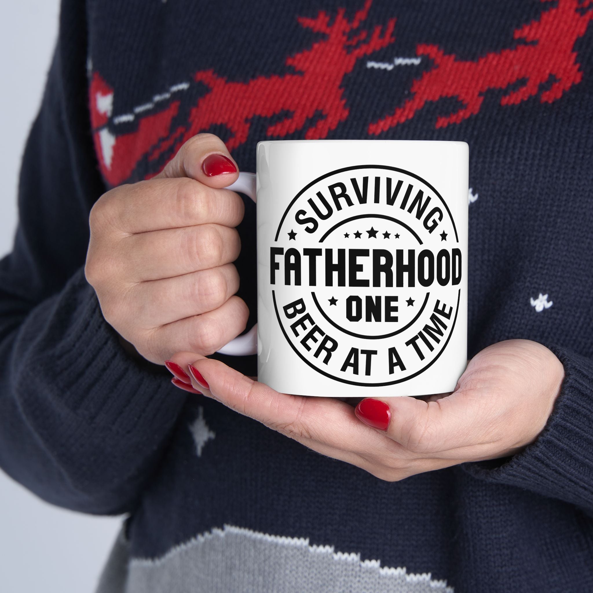 Surviving Fatherhood Ceramic Mug - Funny Gift for Dads