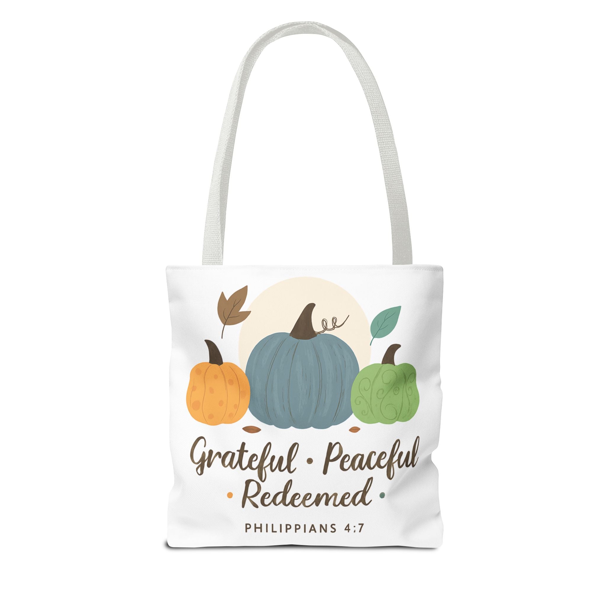 Grateful Tote Bag | Fall Decor, Thankfulness Gift, Bible Verse Bag, Inspirational Tote, Autumn Style