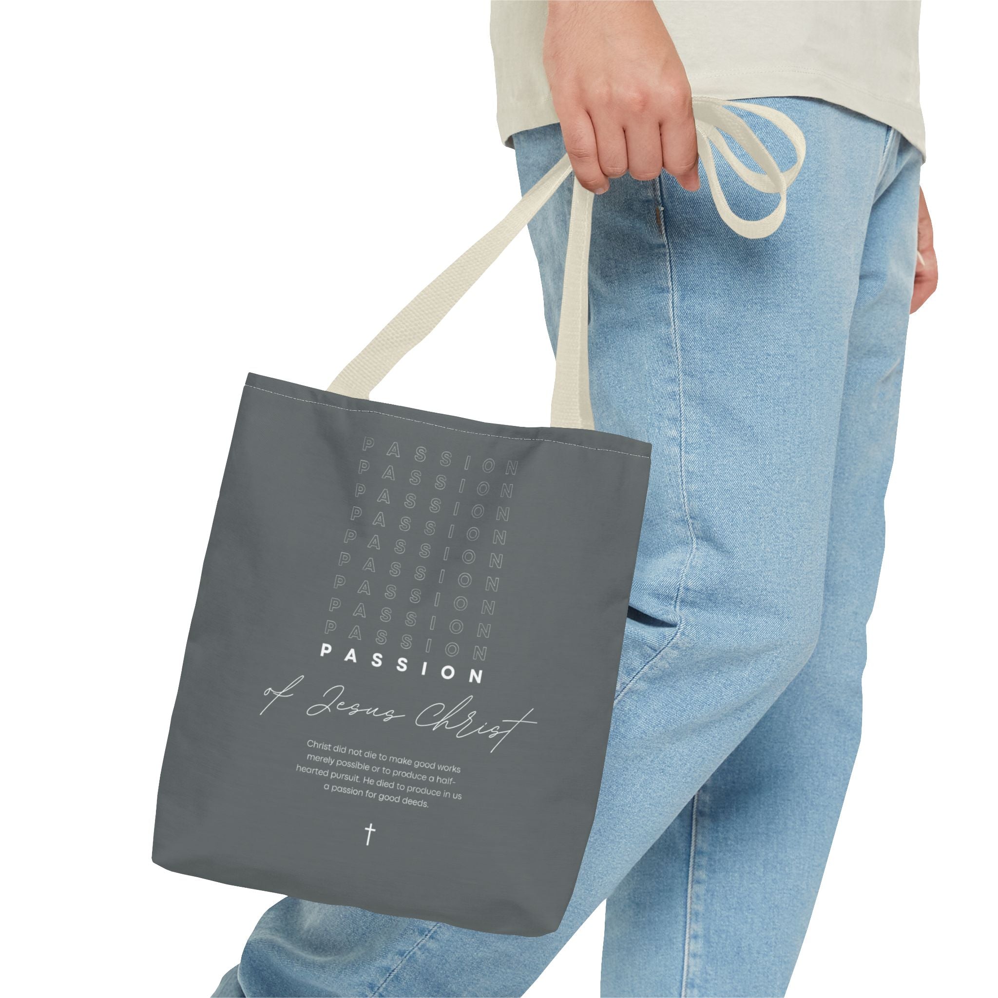 Faith-Inspired Tote Bag, Christian Gift Bag, Inspirational Shopper, Religious Quote Tote, Versatile Everyday Use