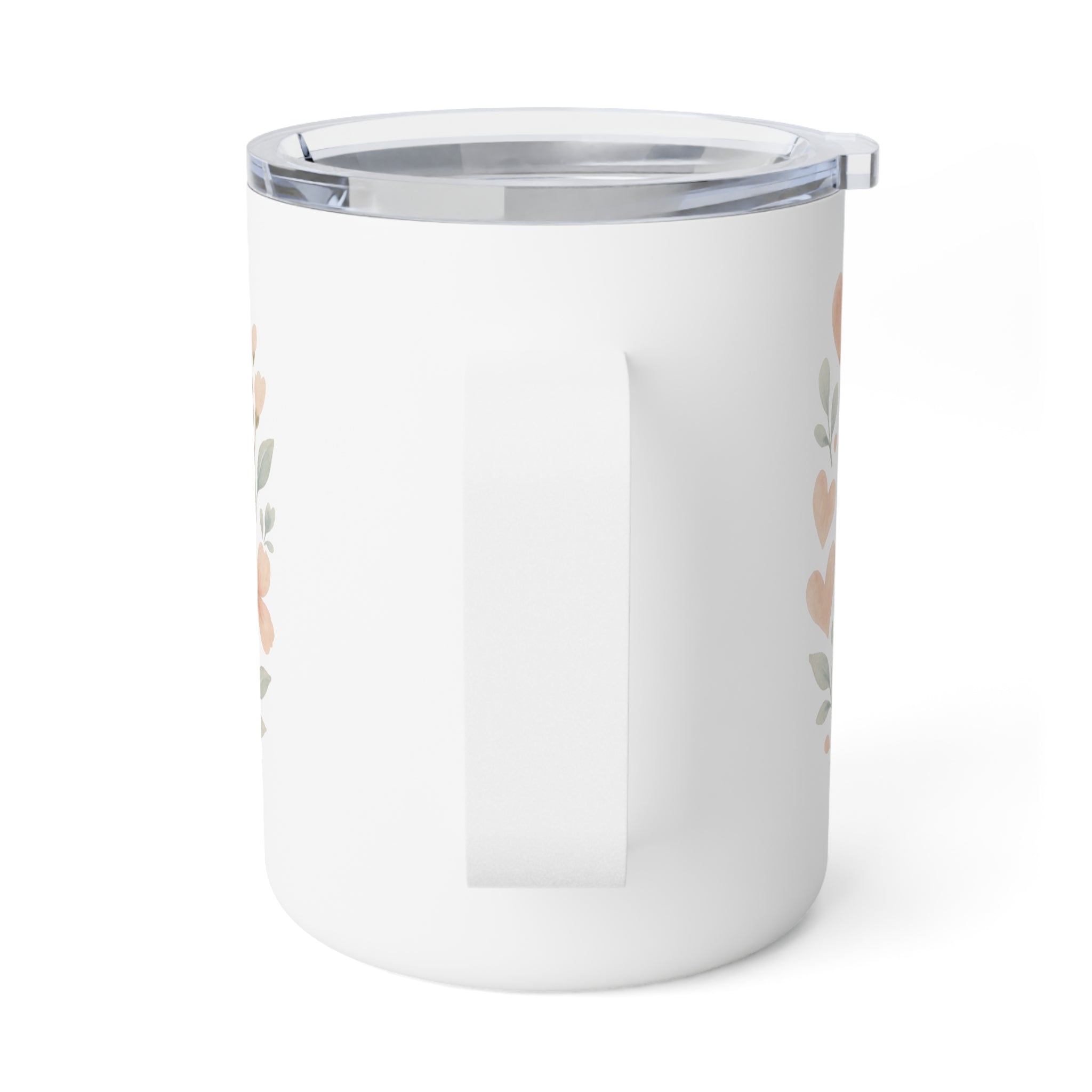 Floral Insulated Coffee Mug | Love Never Fails, Bible Verse Gift, Unique Wedding Favor, Home & Office Coffee Cup, Inspirational Drinkware