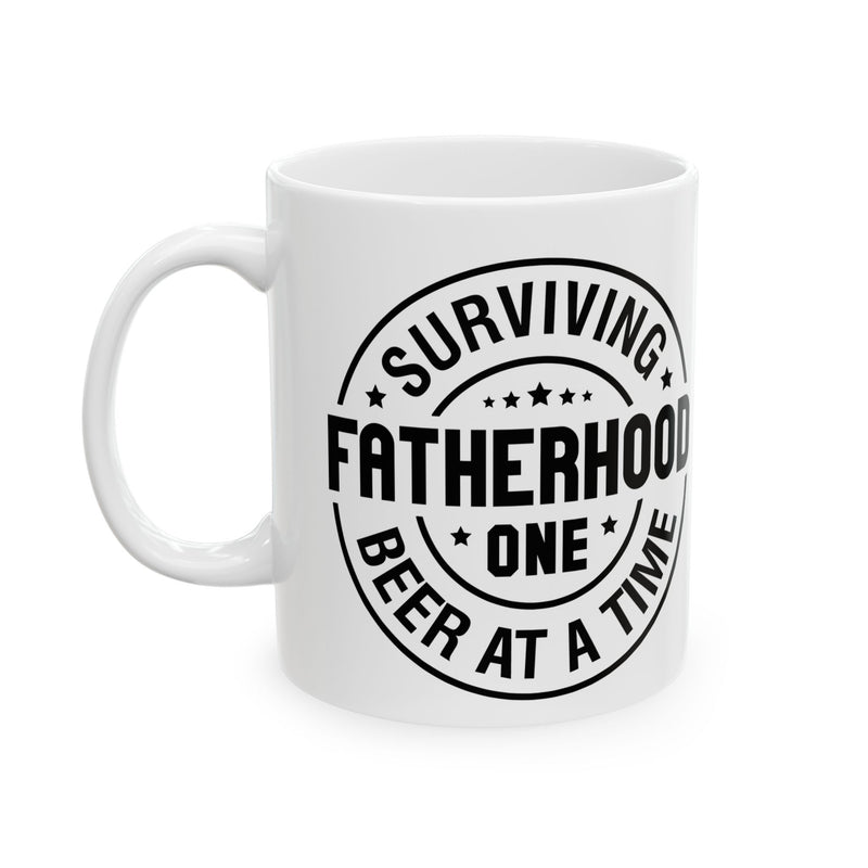 Surviving Fatherhood Ceramic Mug - Funny Gift for Dads