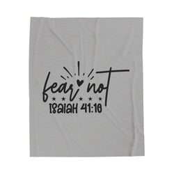Fear Not Velveteen Plush Blanket - Inspirational Bible Verse for Comfort and Warmth