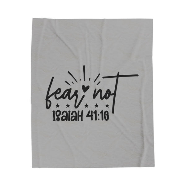 Fear Not Velveteen Plush Blanket - Inspirational Bible Verse for Comfort and Warmth
