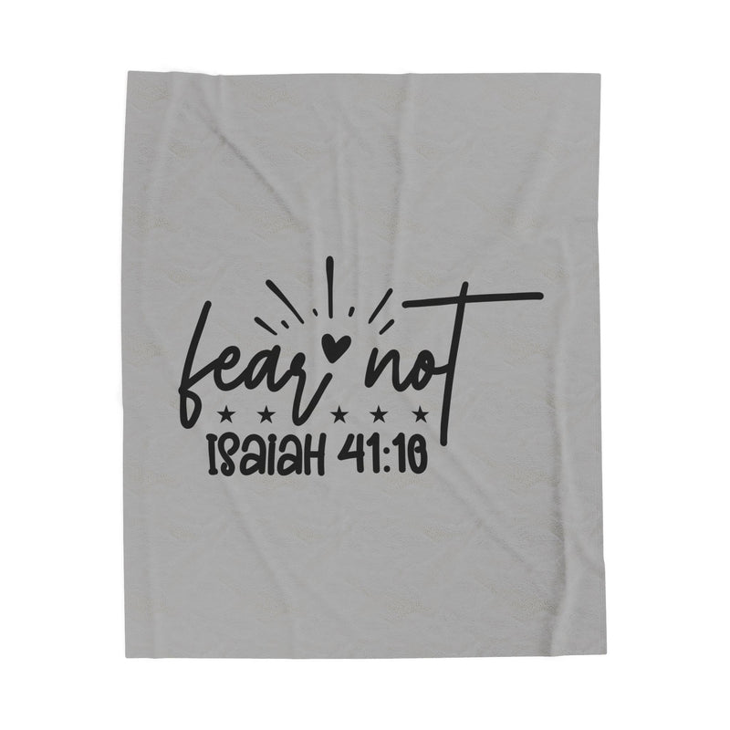 Fear Not Velveteen Plush Blanket - Inspirational Bible Verse for Comfort and Warmth