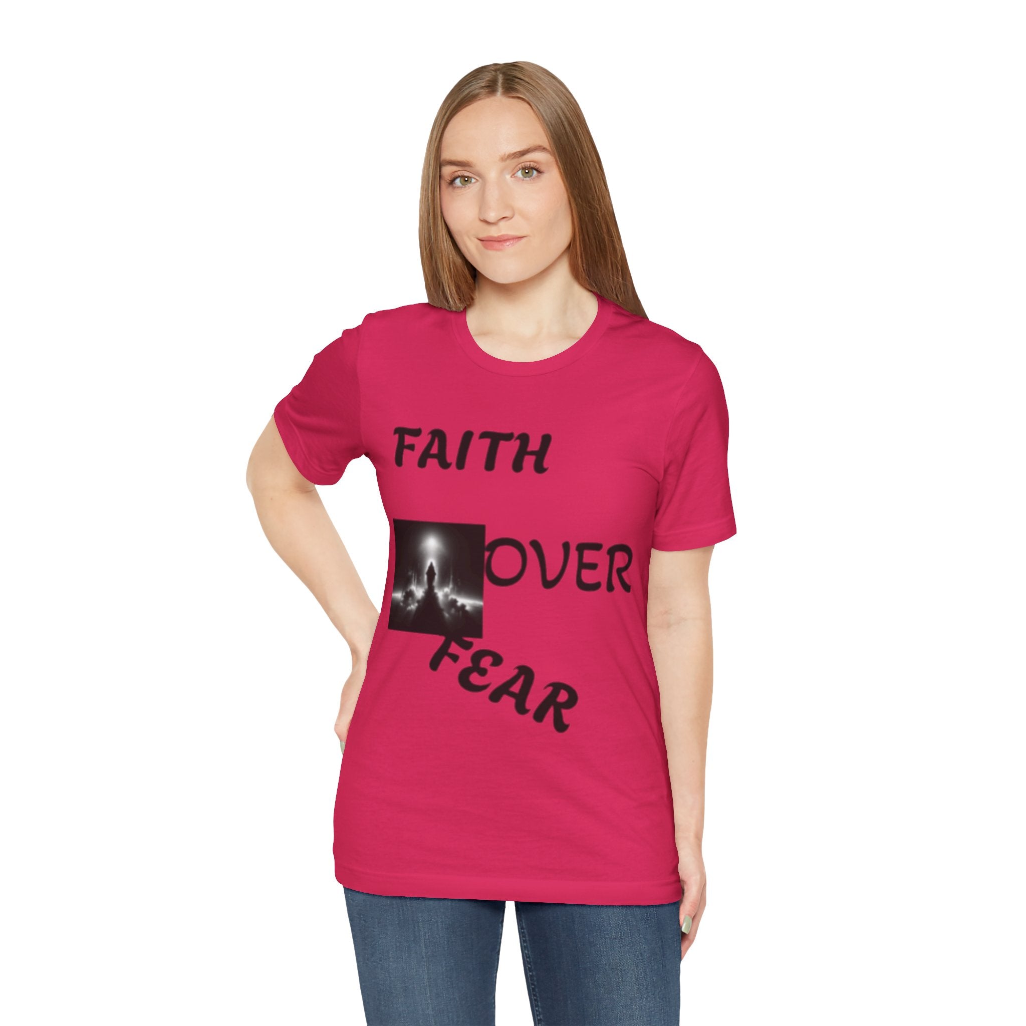 Faith Over Fear Unisex Jersey Tee - Inspirational Graphic T-Shirt