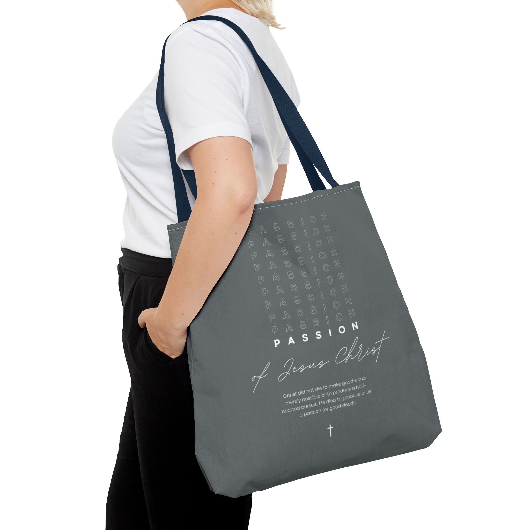 Faith-Inspired Tote Bag, Christian Gift Bag, Inspirational Shopper, Religious Quote Tote, Versatile Everyday Use