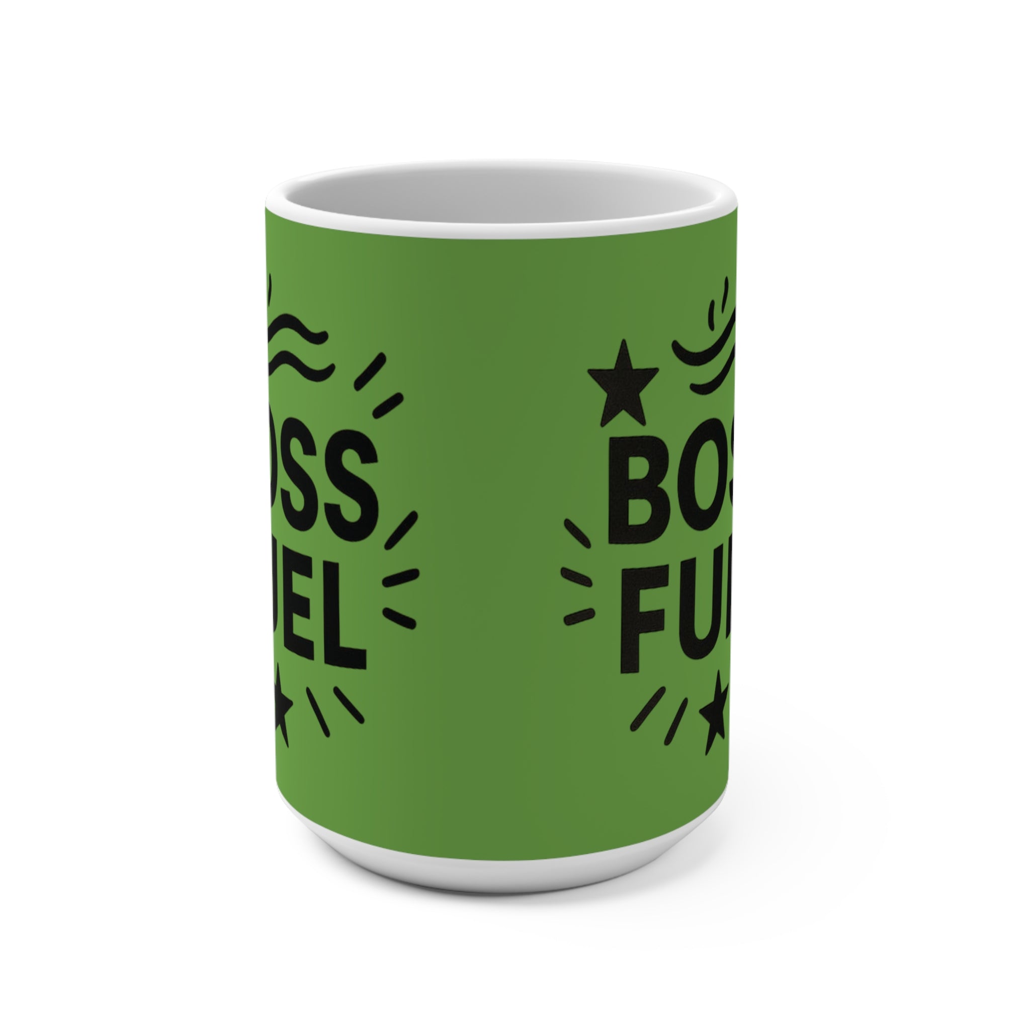 💚 Boss Fuel Mug - Motivational Coffee Cup for Entrepreneurs & Bosses, Ideal for Office Gift, Work from Home, 15oz Inspirational Mug
