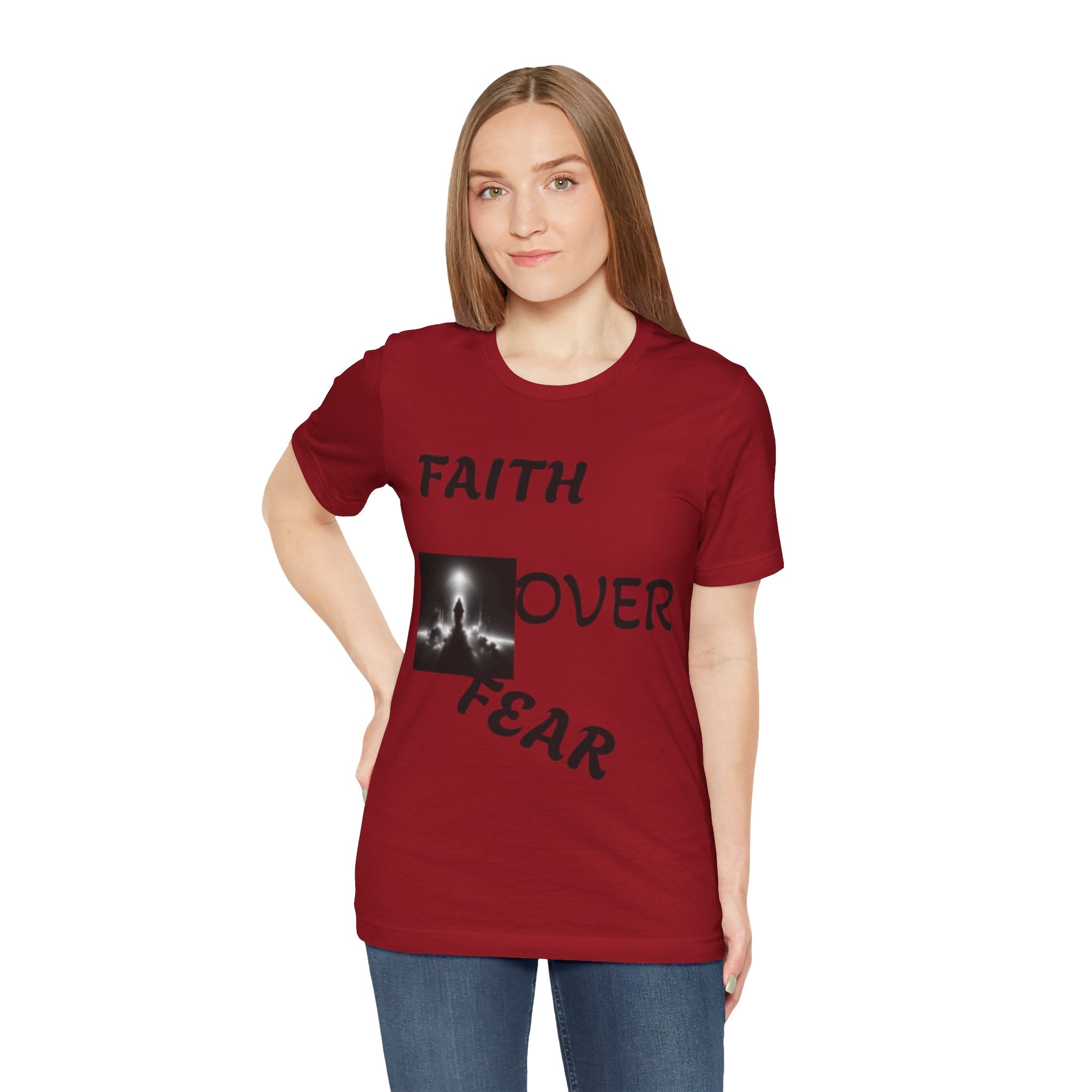 Faith Over Fear Unisex Jersey Tee - Inspirational Graphic T-Shirt