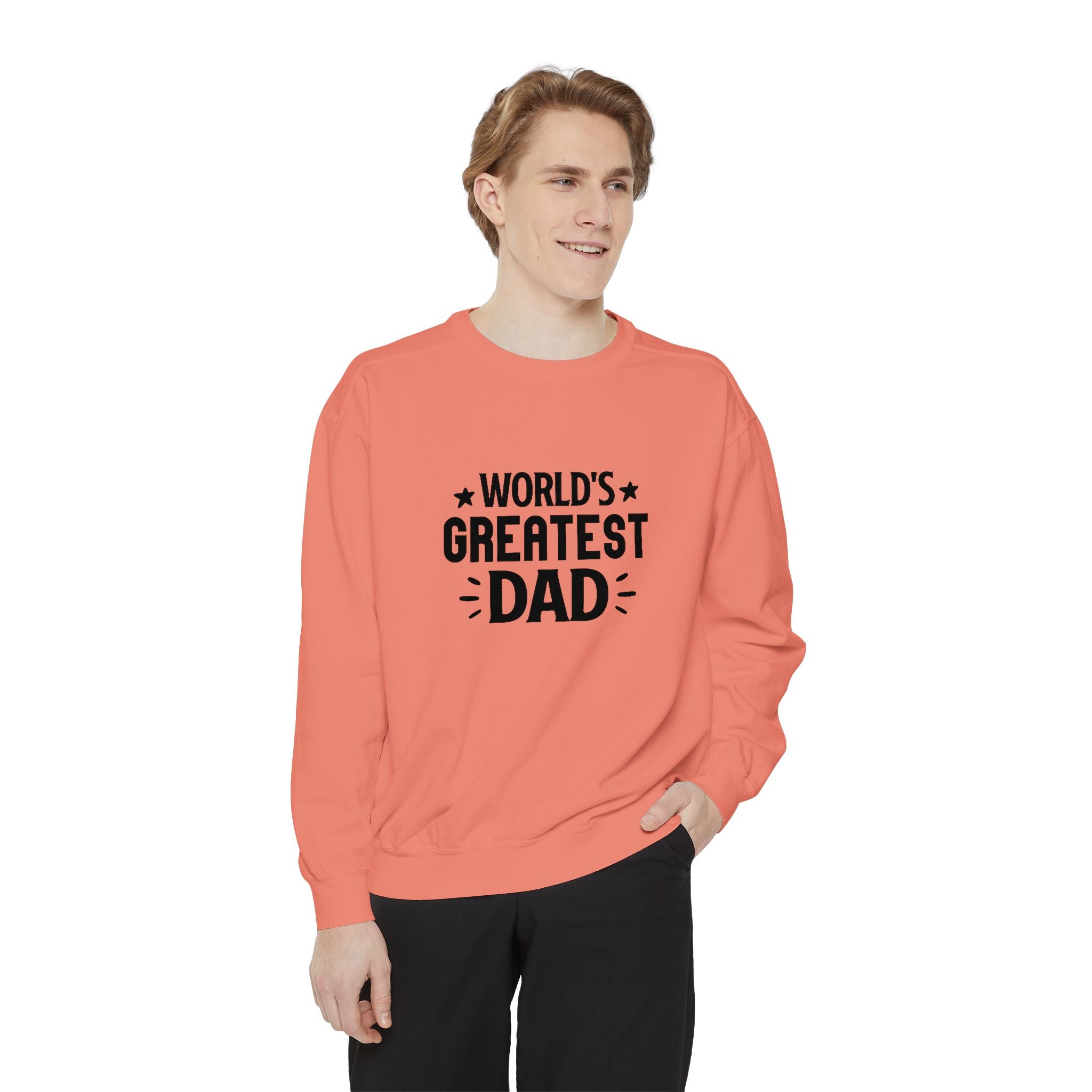 World's Greatest Dad Sweatshirt | Unisex Garment-Dyed Gift for Father's Day
