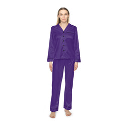Elegant Purple Satin Pajamas Set - Luxurious Sleepwear, Women's Loungewear, Fancy Gifts for Her, Relaxing Nights, Date Night Outfit