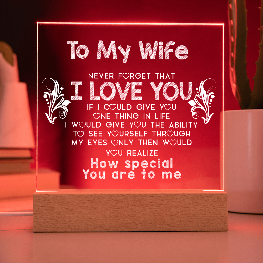 To My Wife | Square Acrylic Plaque